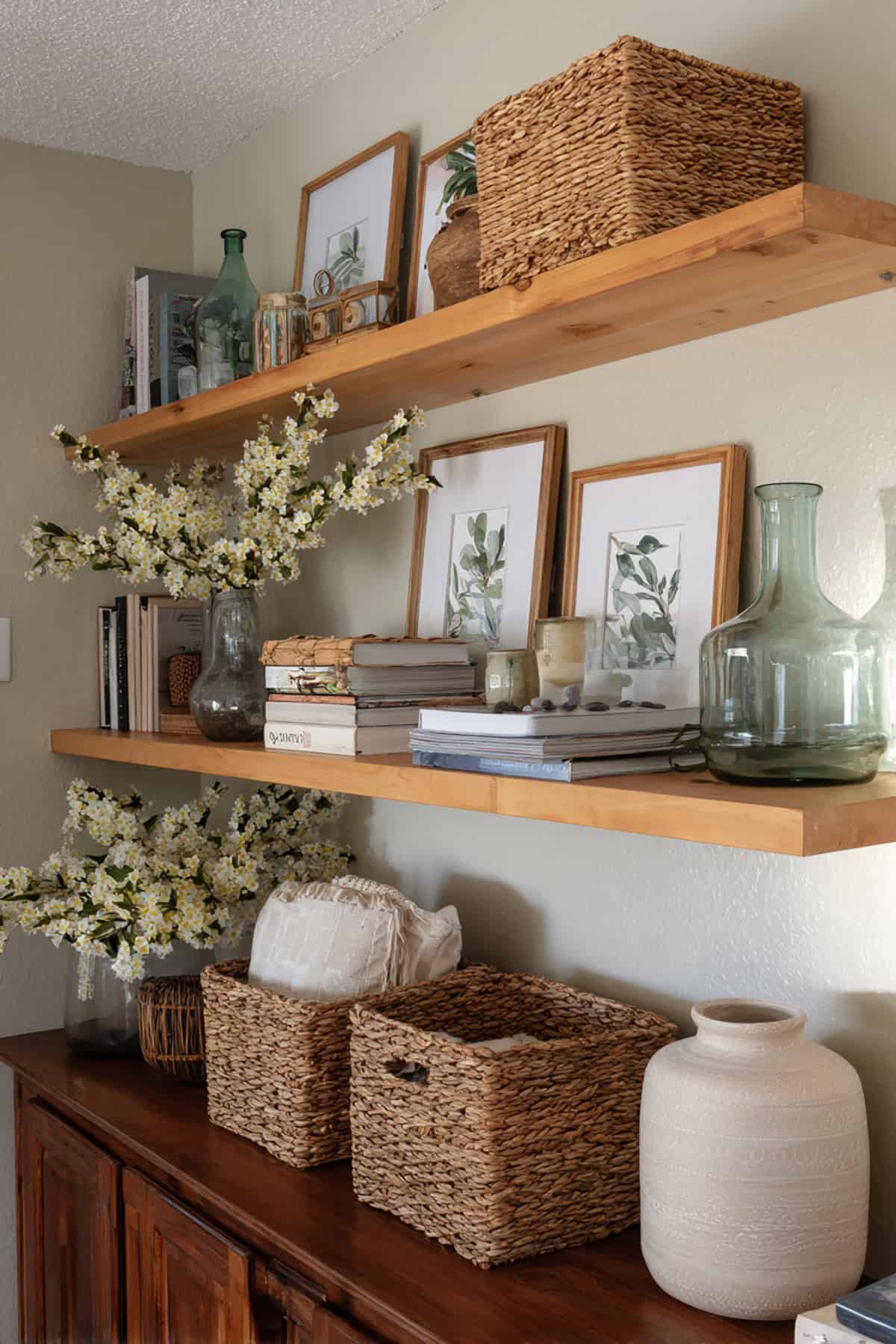 Spring Themed Shelf Styling
