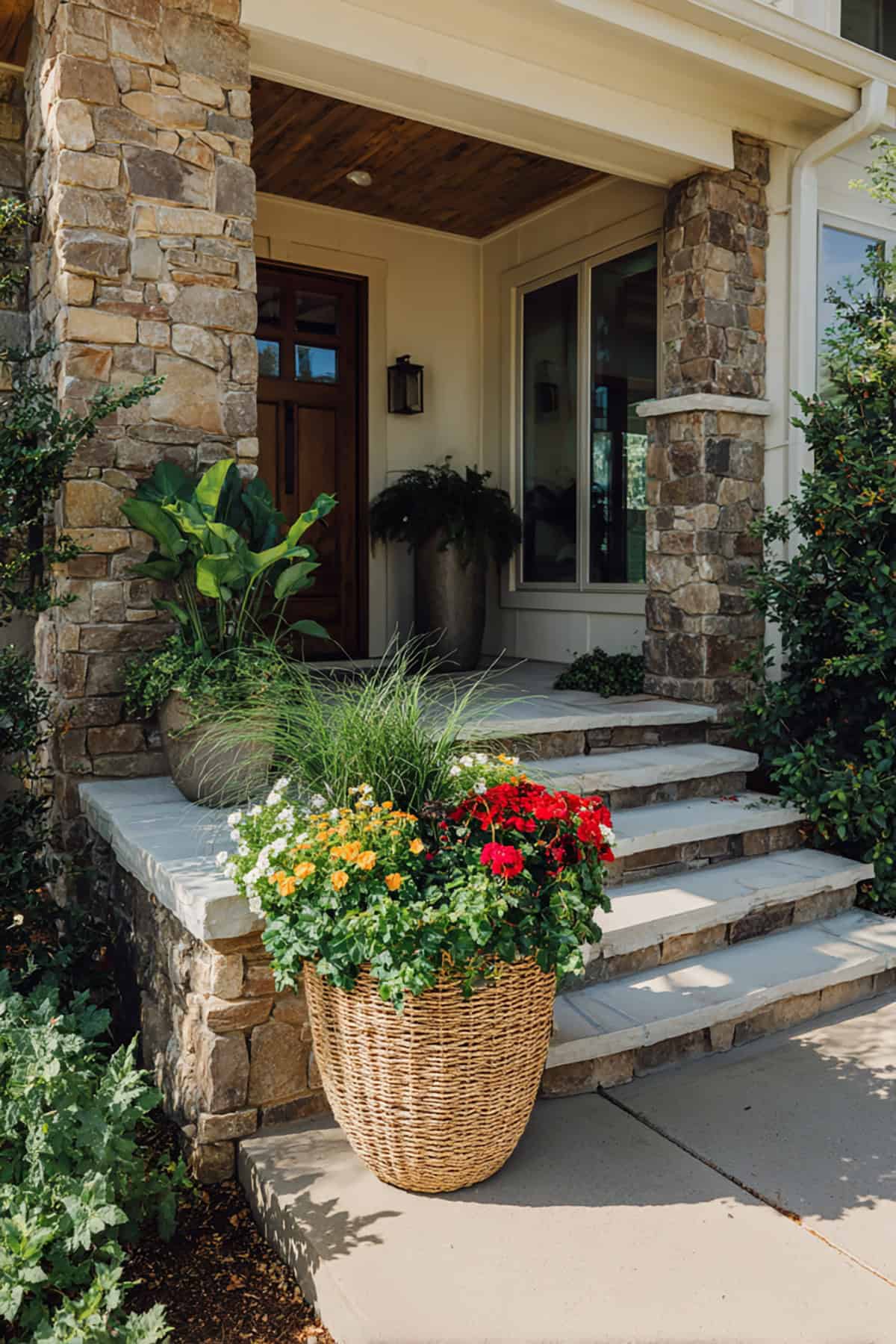 Statement Planter Near the Stairs