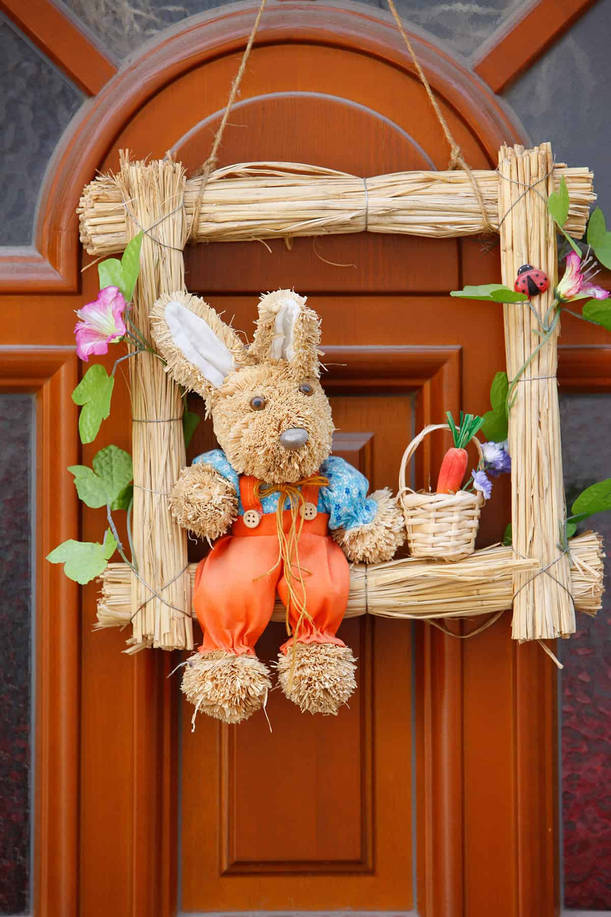 Straw Bunny Wreath