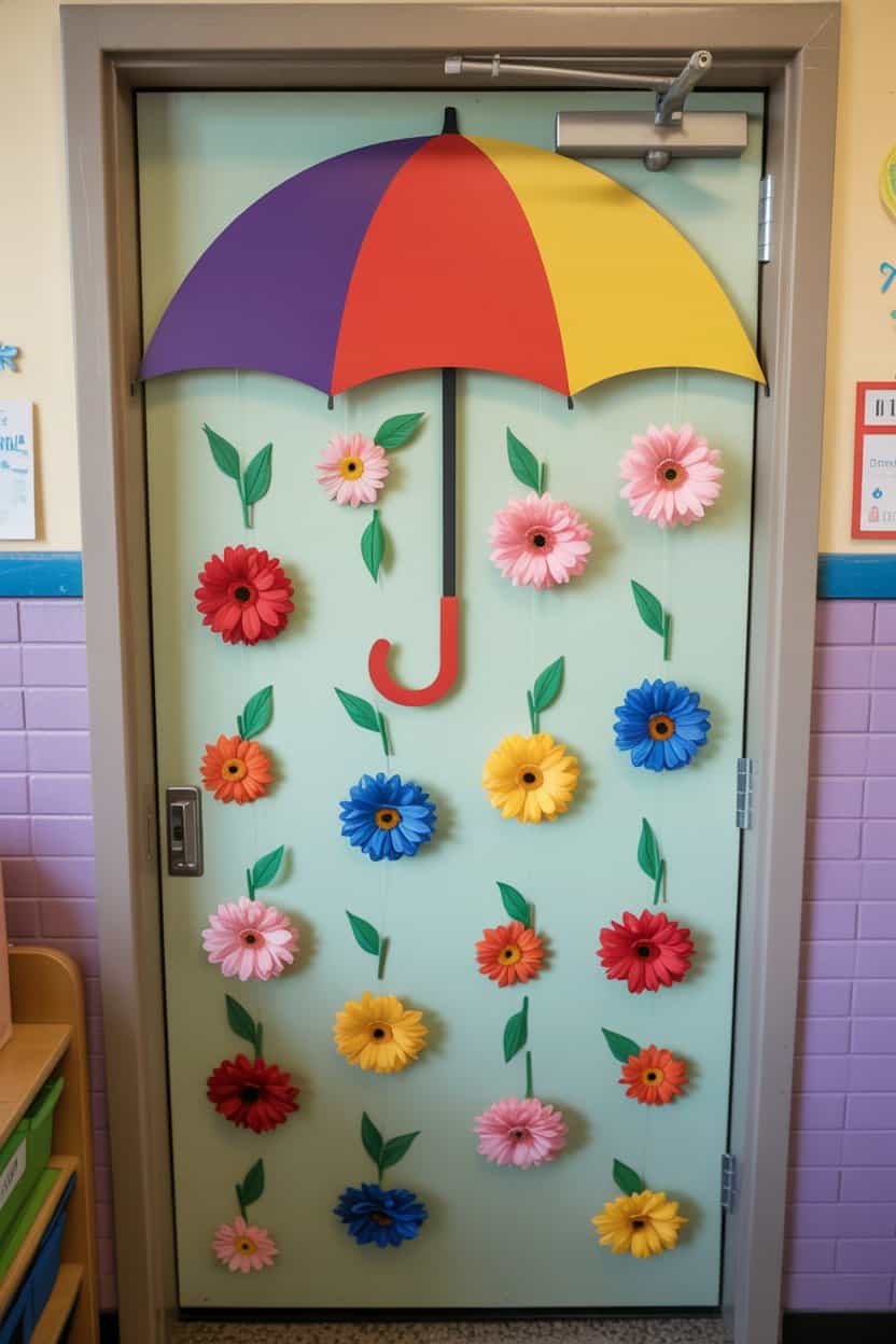 Umbrella Flower Door
