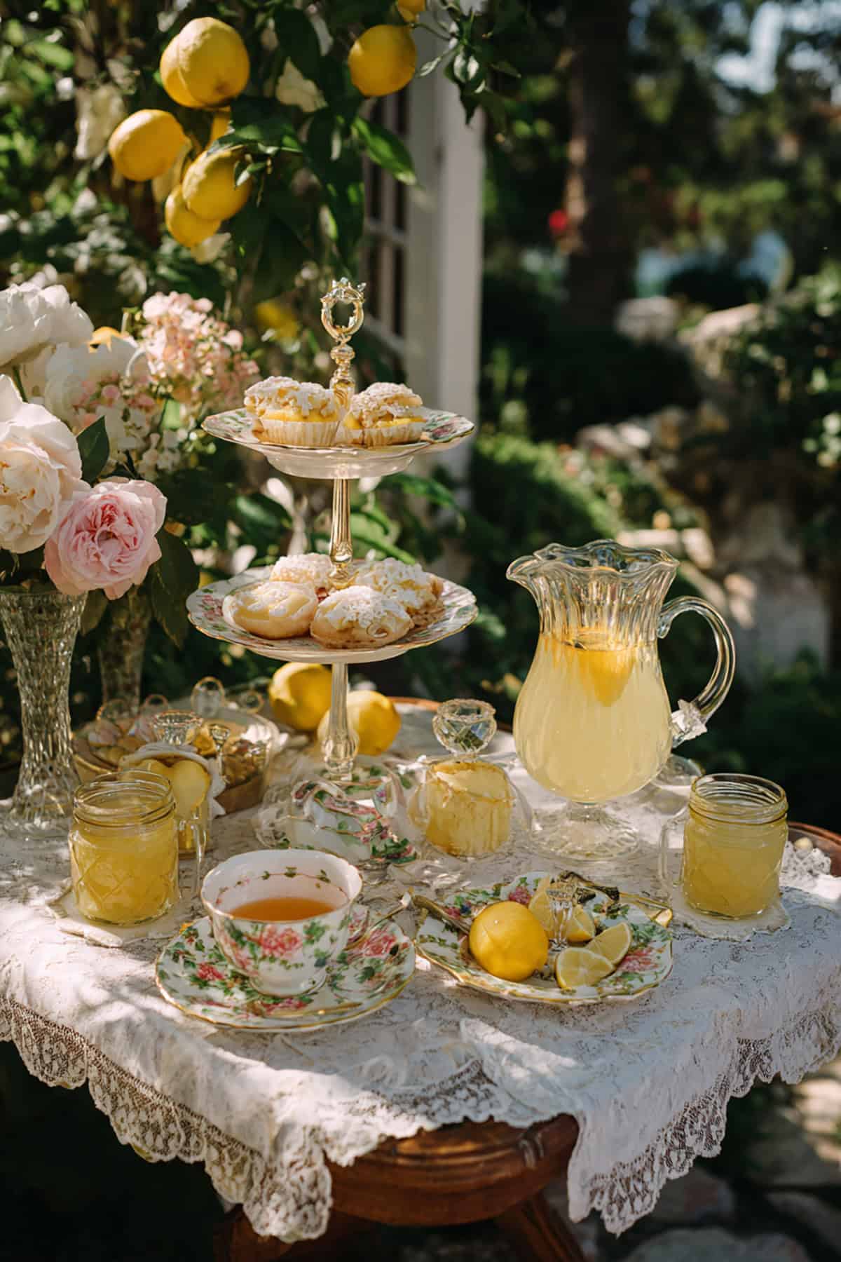 Vintage Lemon Tea Party Table