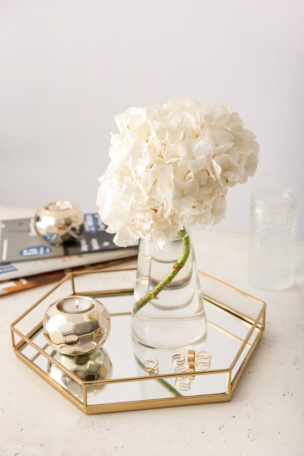 White Hydrangea Arrangement