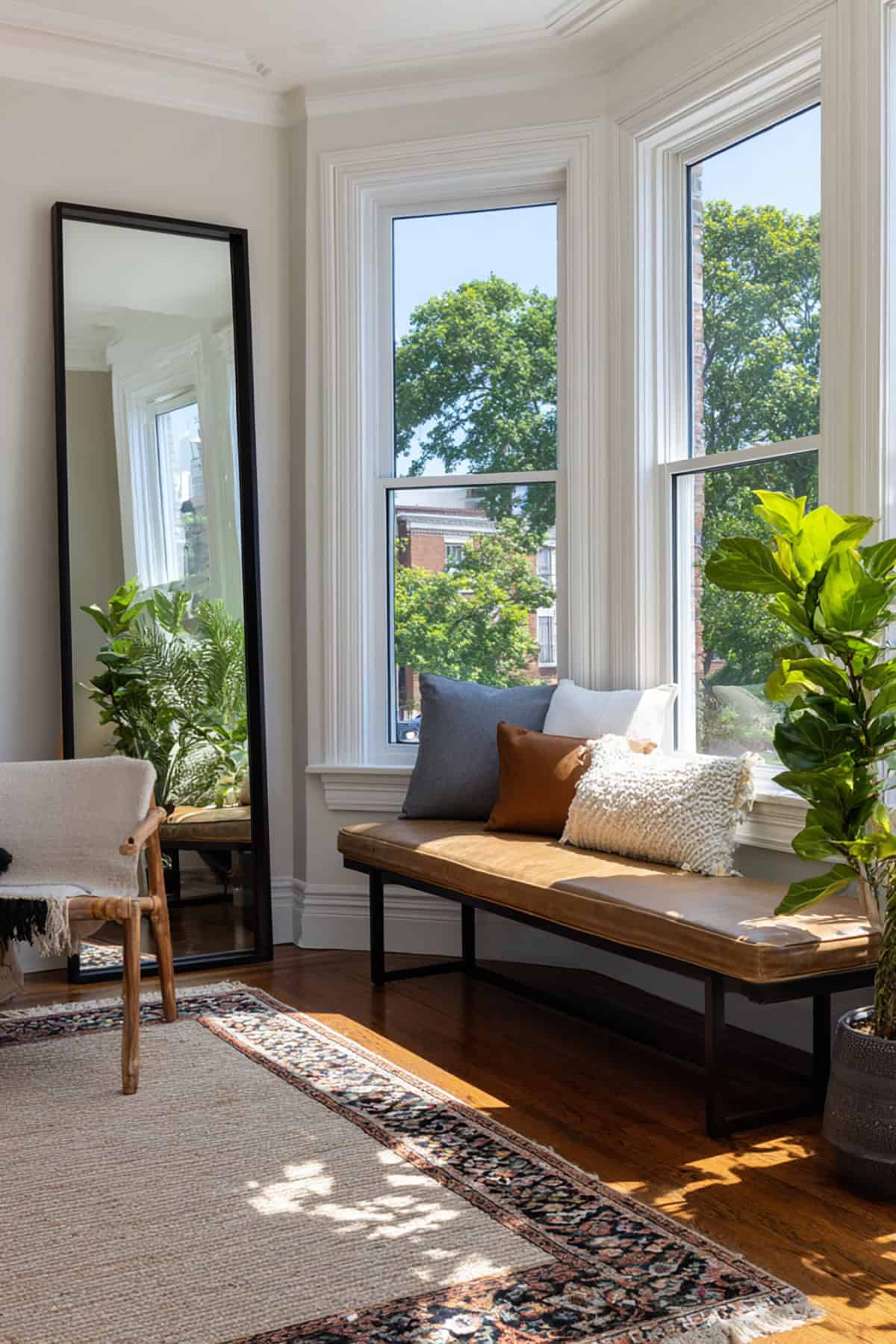 Bay Window Mirror Trick To Boost Light