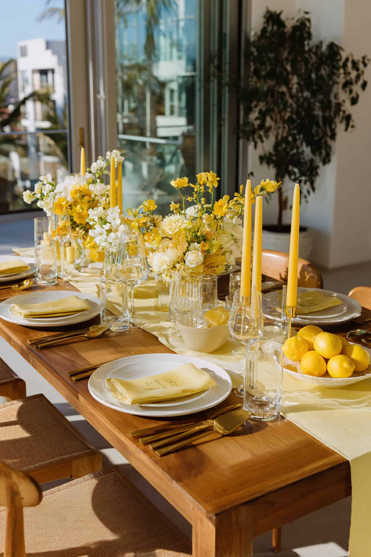 Butter Yellow Color Drench Table