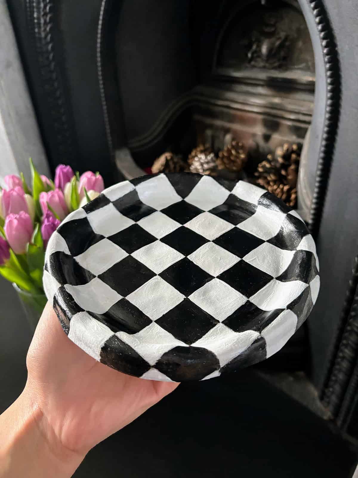 Checkerboard Trinket Dish