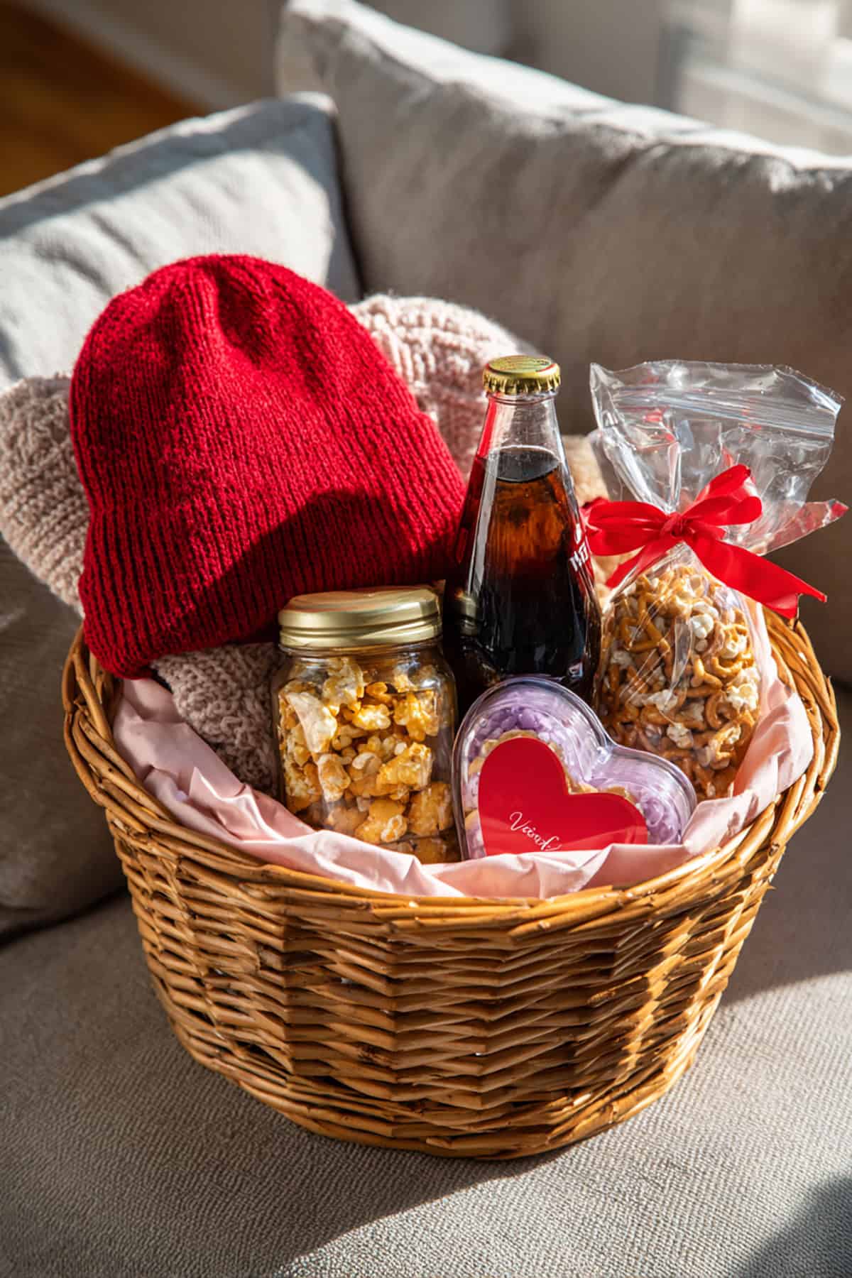 Cozy Socks + Snacks Basket