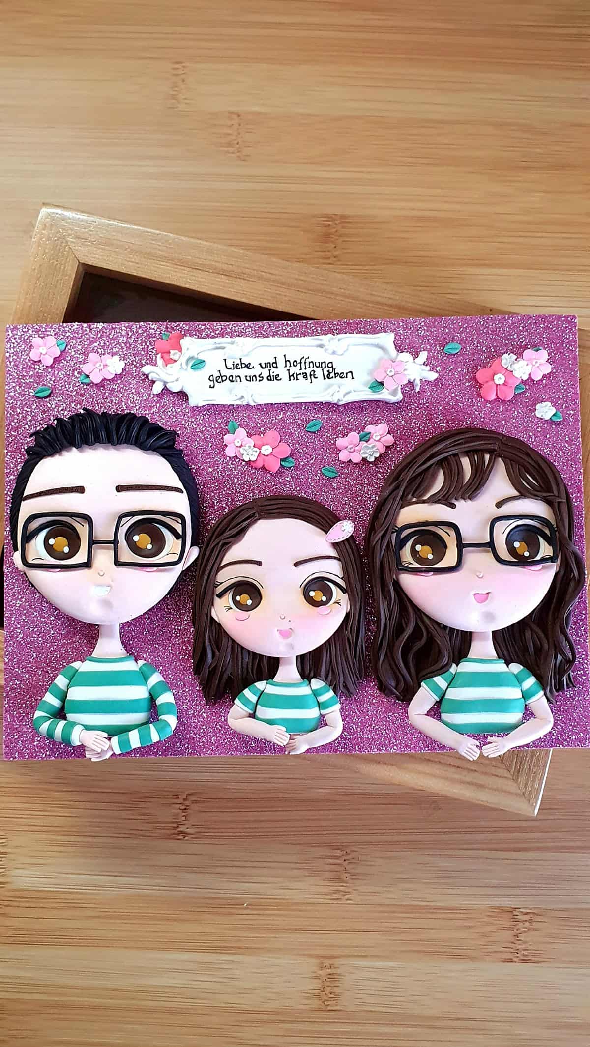 Custom Family Clay Portrait Plaque