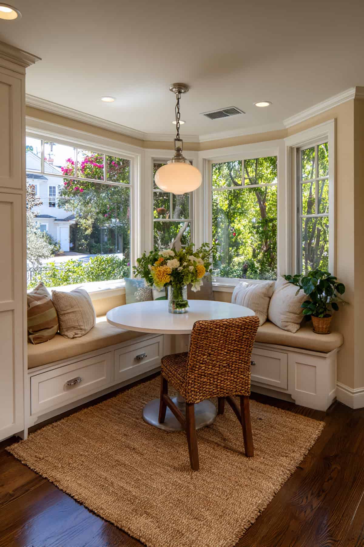 Dining Bay With Banquette Seating And Storage