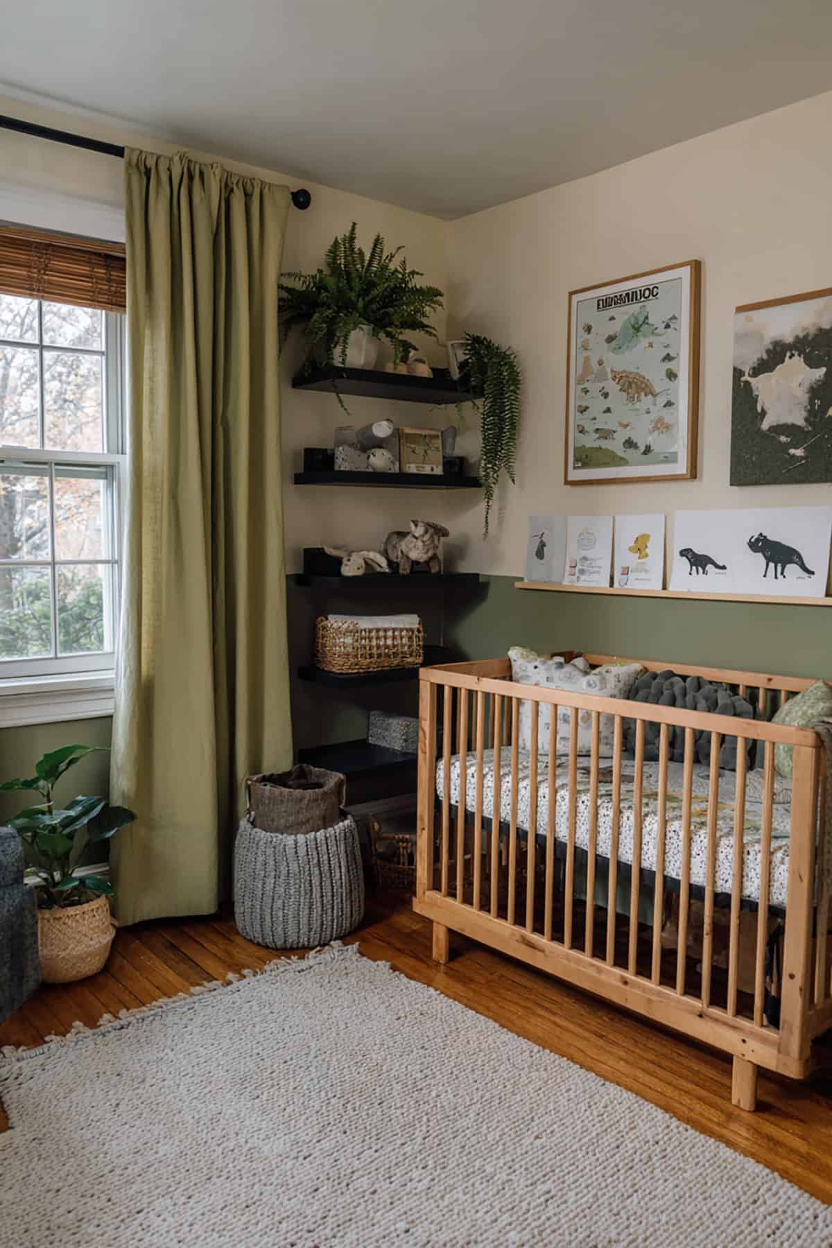 Dinosaur Nursery in Muted Museum Colors