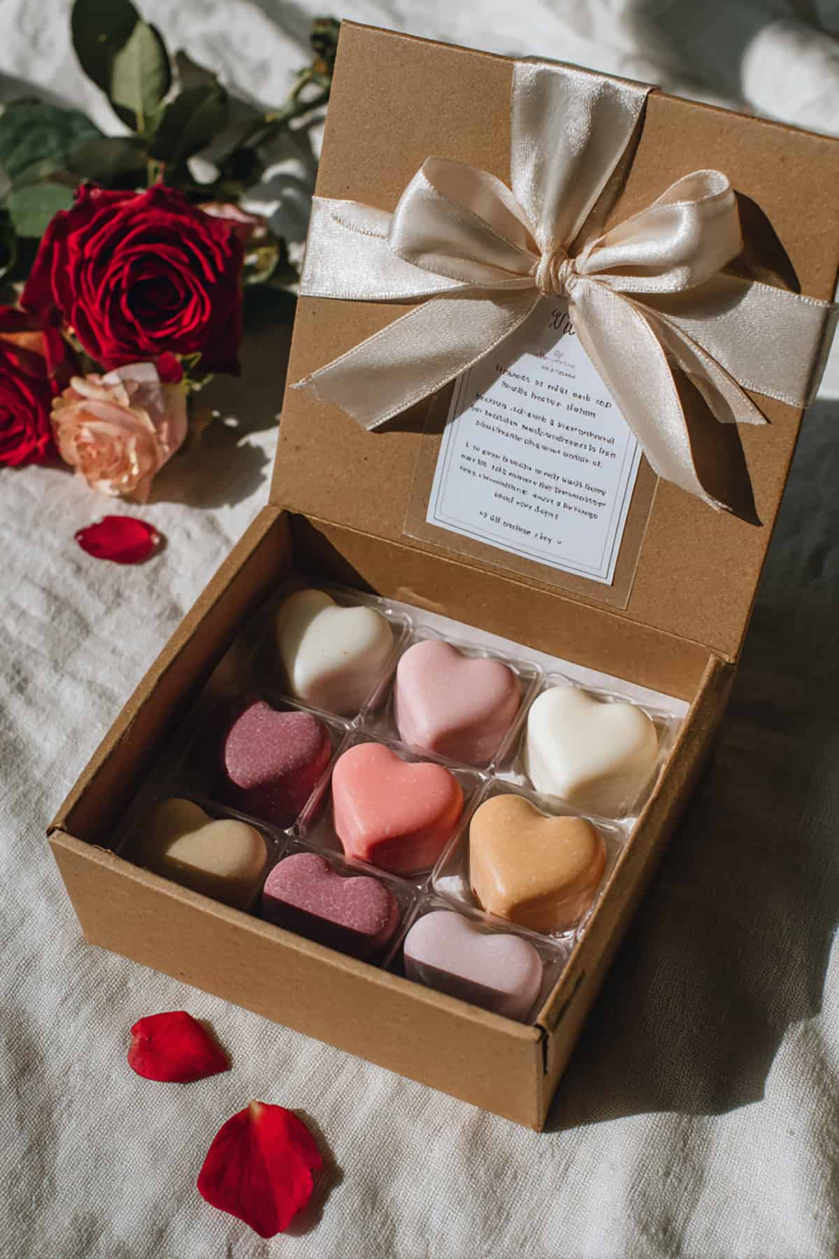 Heart Shaped Soy Wax Melts in a Gift Box
