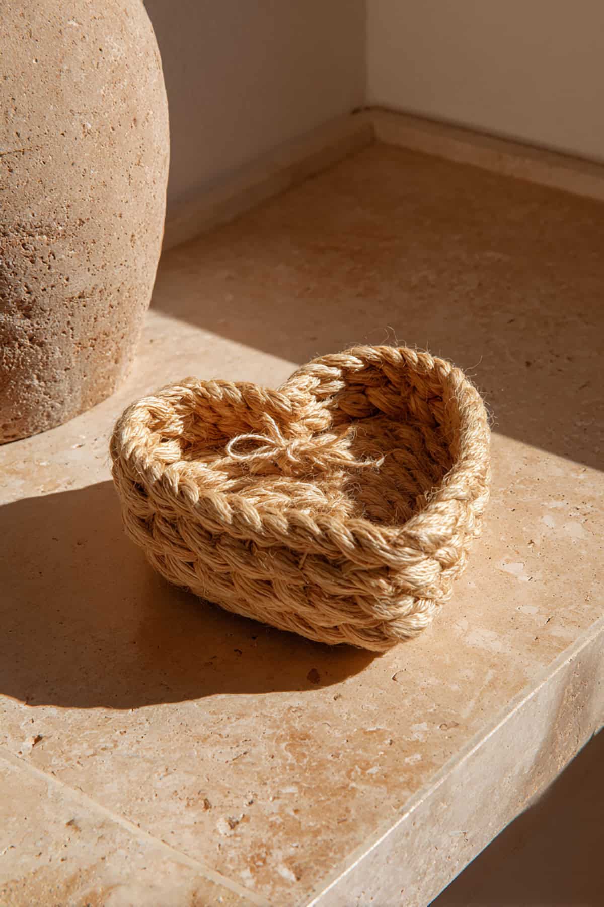 Heart Shaped Woven Basket for Small Gifts
