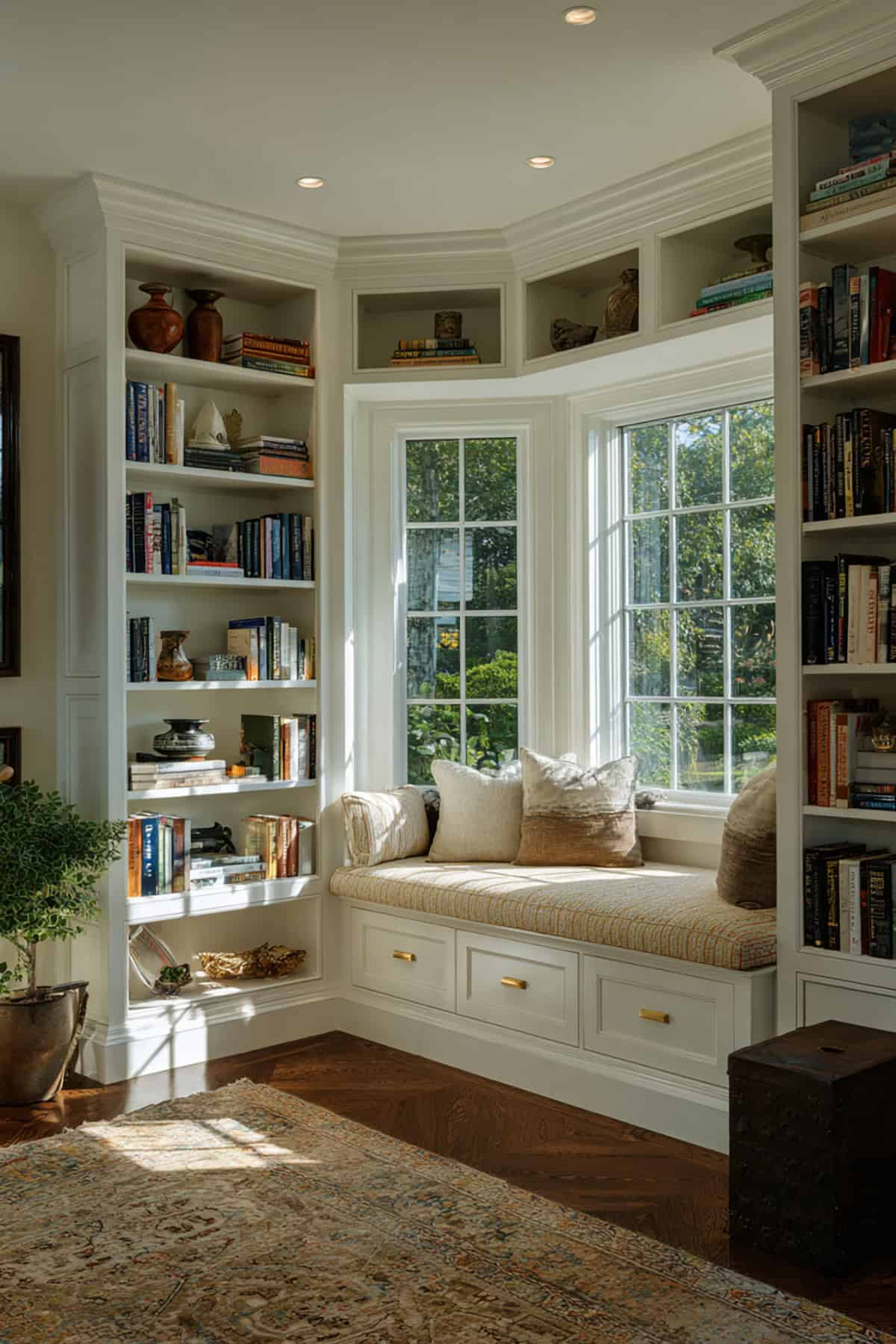 Library Bay With Floor To Ceiling Shelving