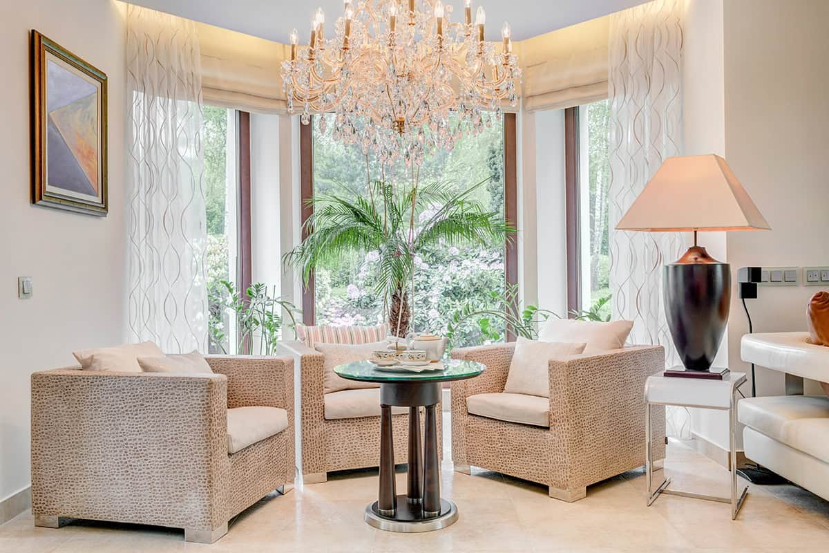 Luxury Bay Window Corner With Matching Armchairs