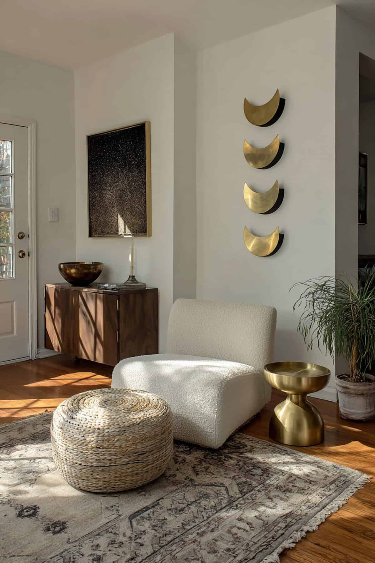 Metal Crescent Moon Wall Art