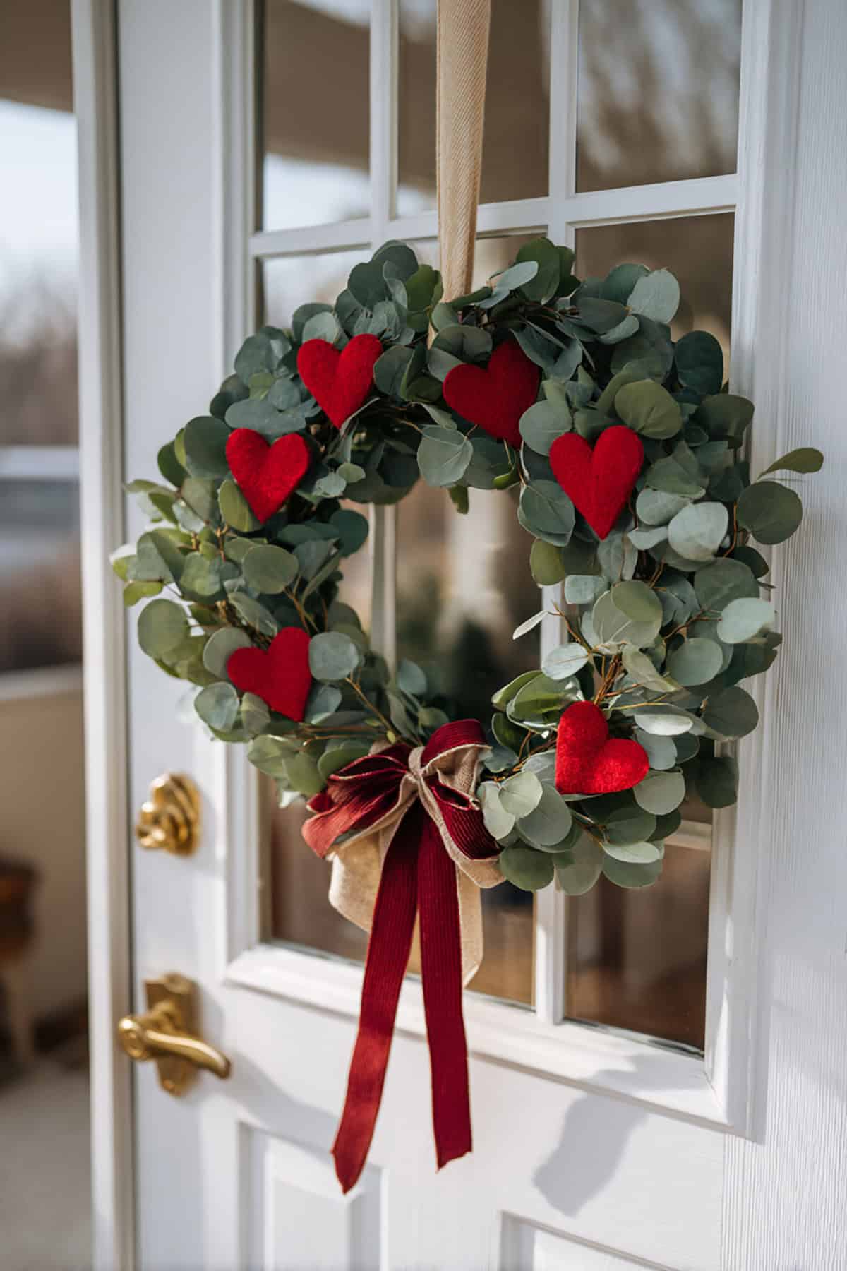 Mini Valentine Wreath for Bedroom Doors