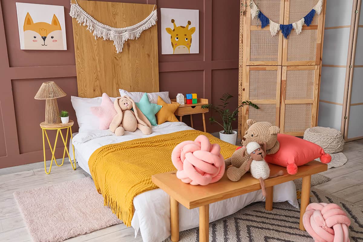 Paneled Accent Wall With Cute Animal Prints