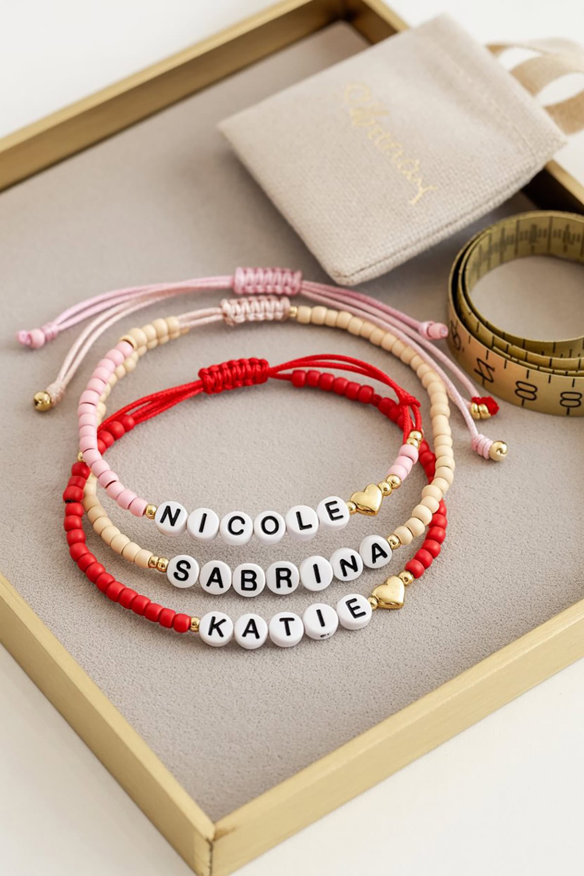 Personalized Name Bracelet With Heart Charm