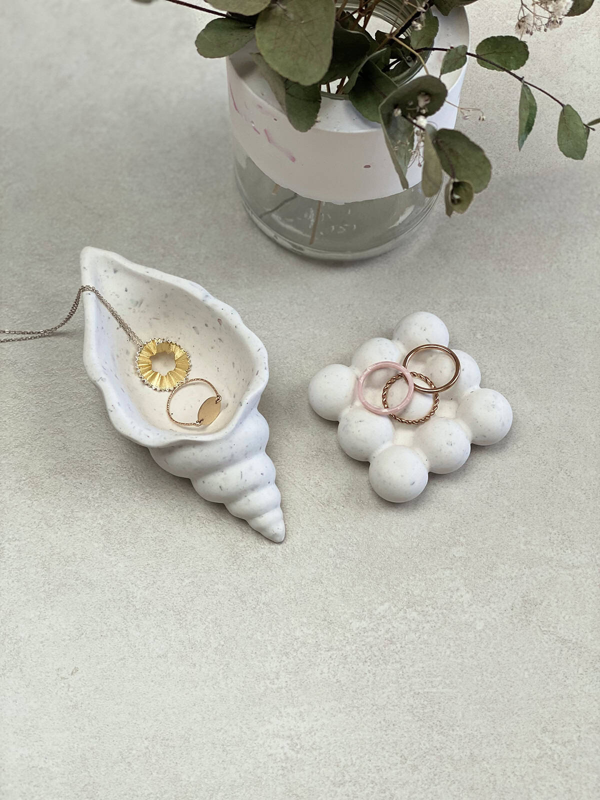 Shell Ring Dish + Bubble Tray