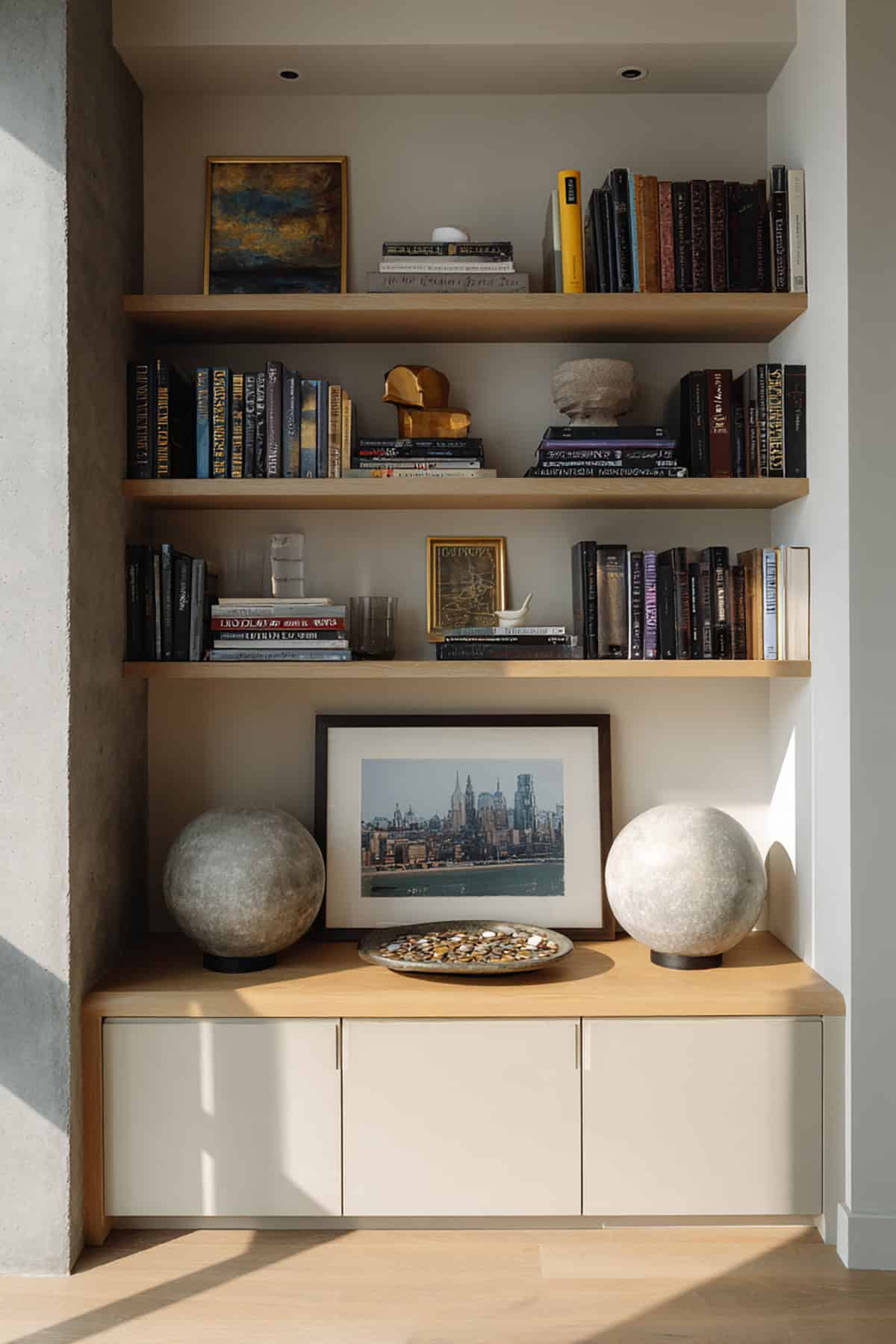 Travel Book Nook With Souvenir Bookends