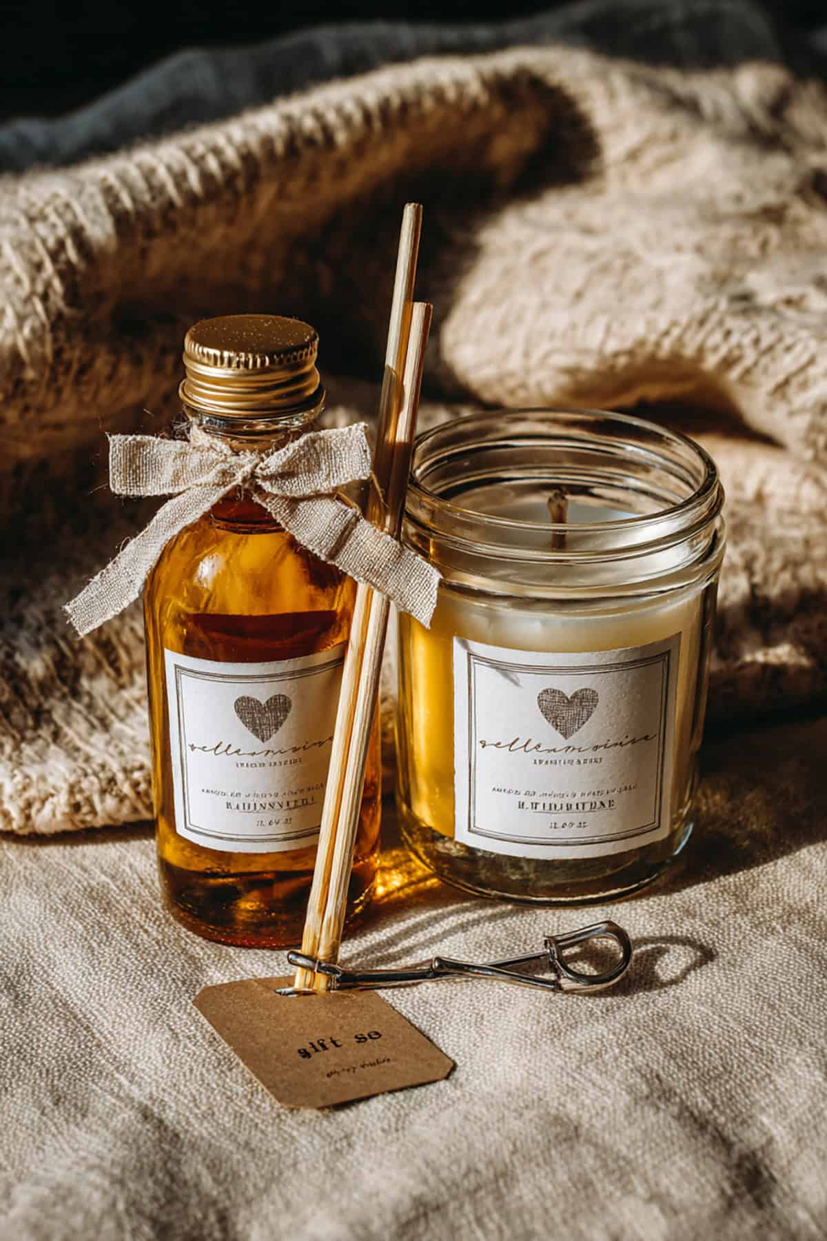 Valentine Candle Snuffer and Match Bottle Gift Duo