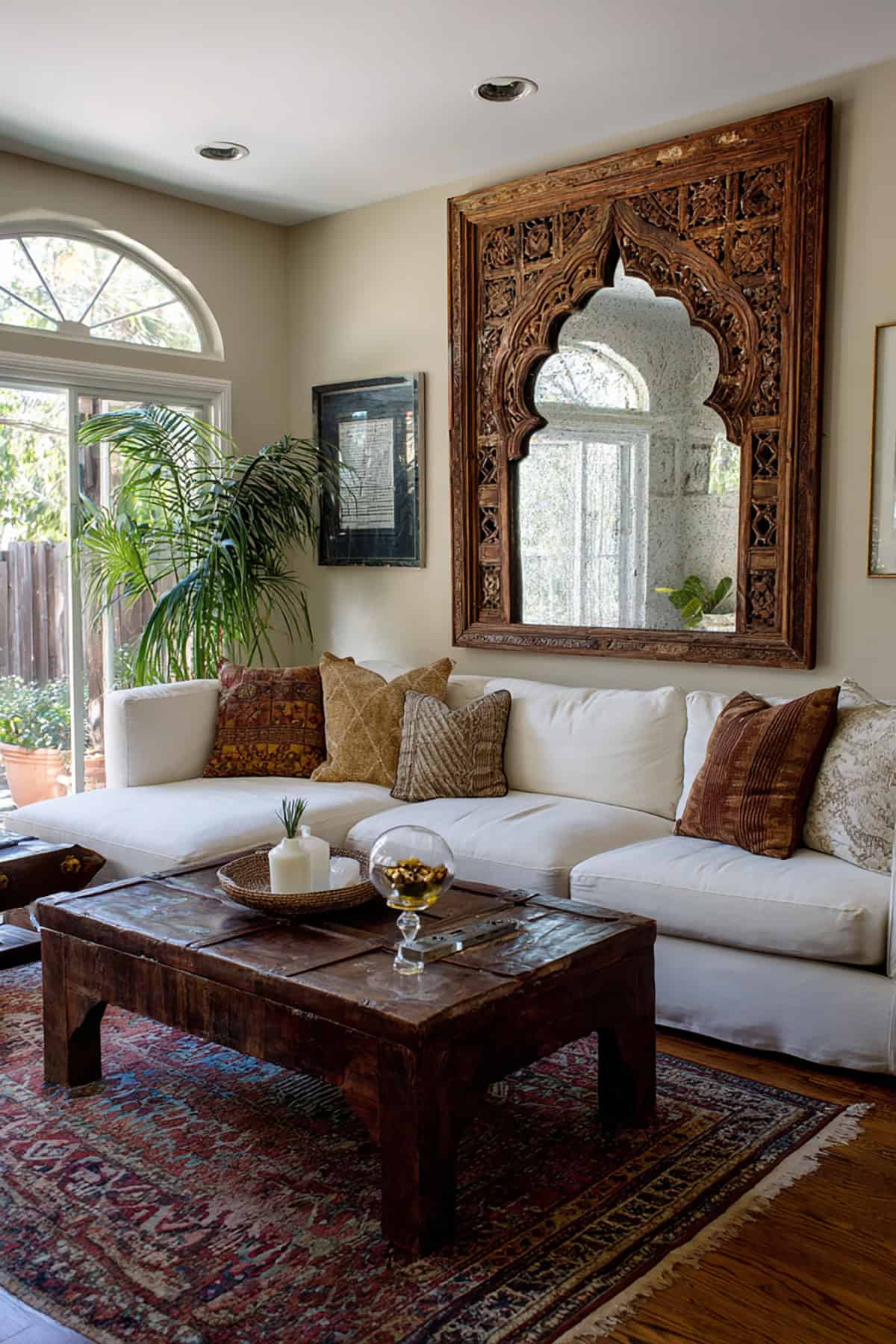 vintage moroccan window mirror