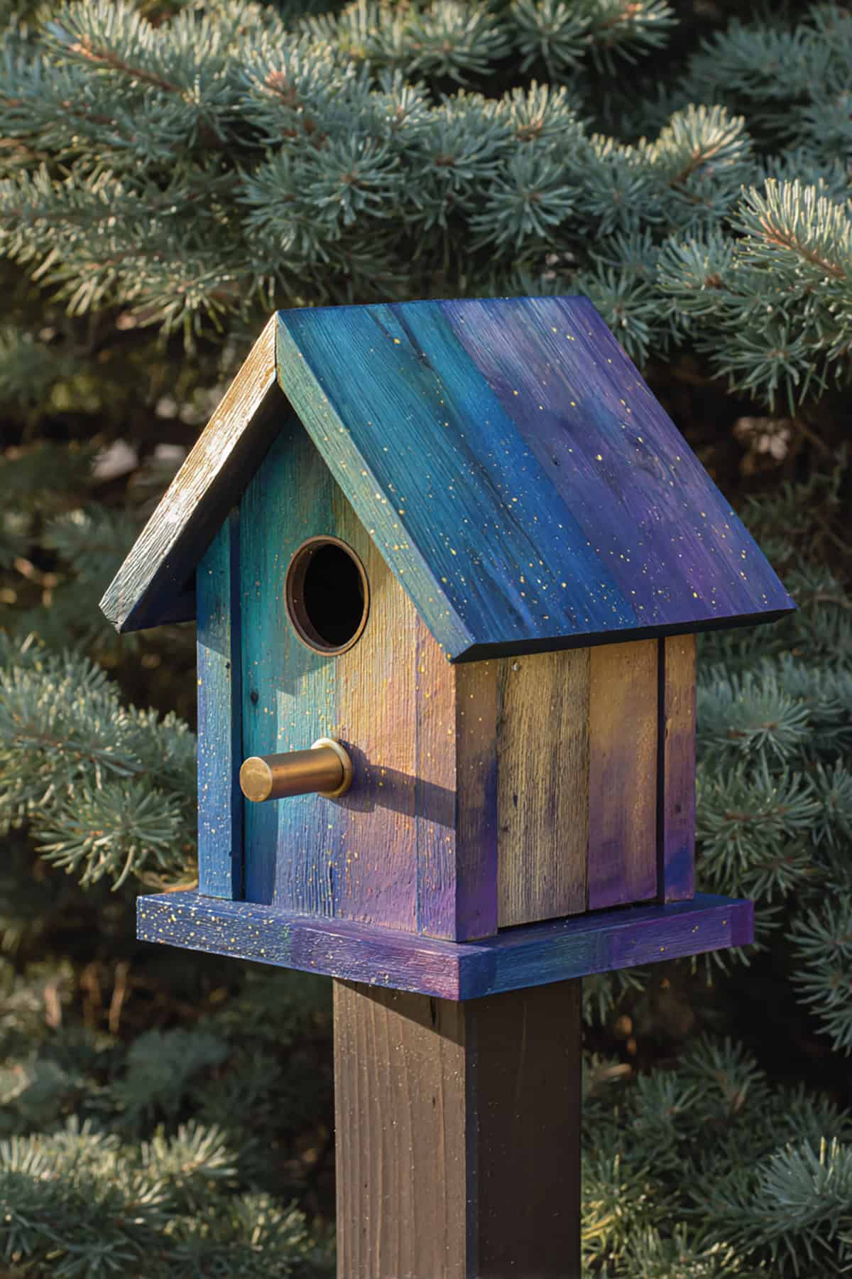 Arctic Aurora Gradient Birdhouse