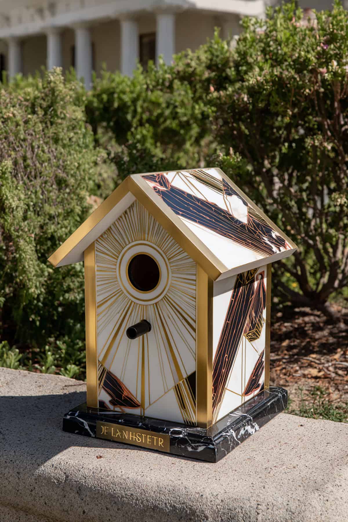 Art Deco Sunburst Birdhouse