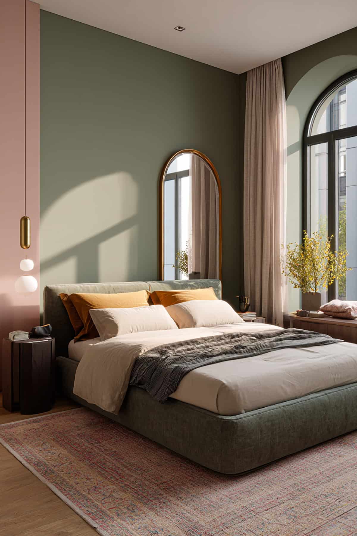 Calming Green and Daring Pink