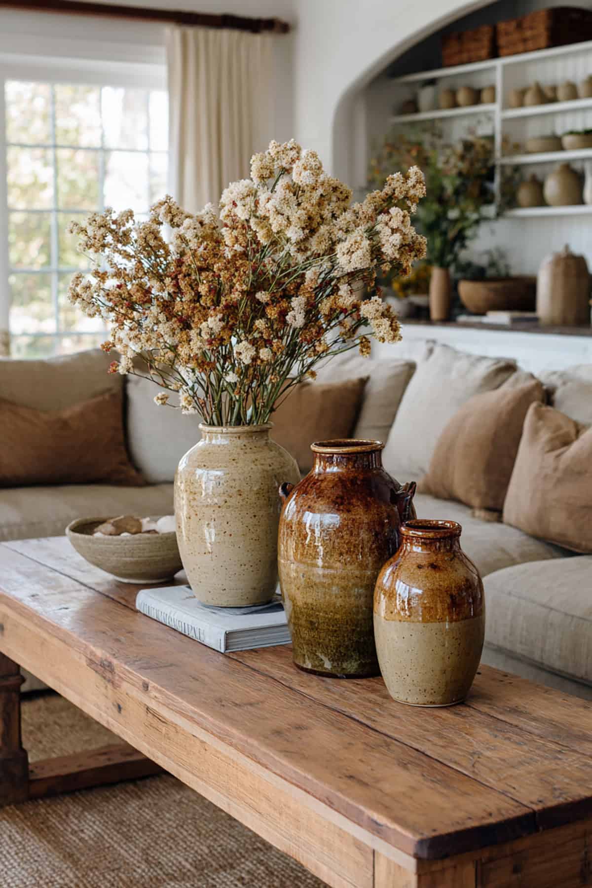 Ceramic Pitchers and Stoneware Decor Accents