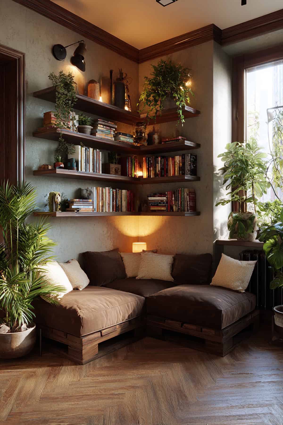 Corner Shelving Unit for Unused Spots