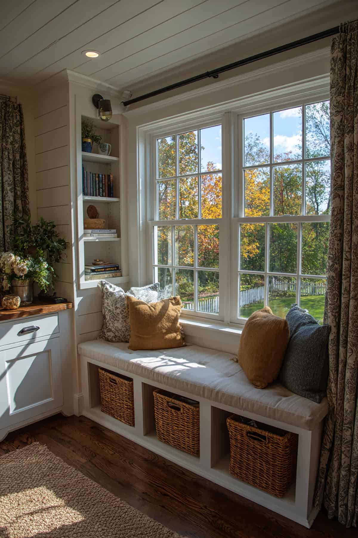 Farmhouse Built In Window Seat
