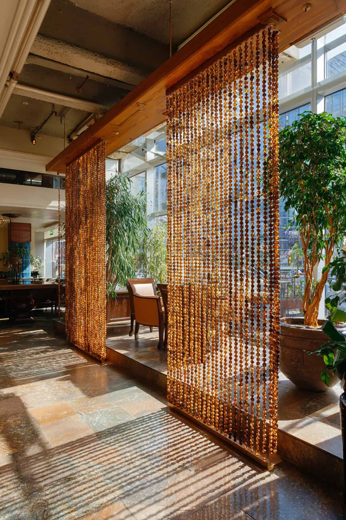Hanging Wooden Bead Curtain