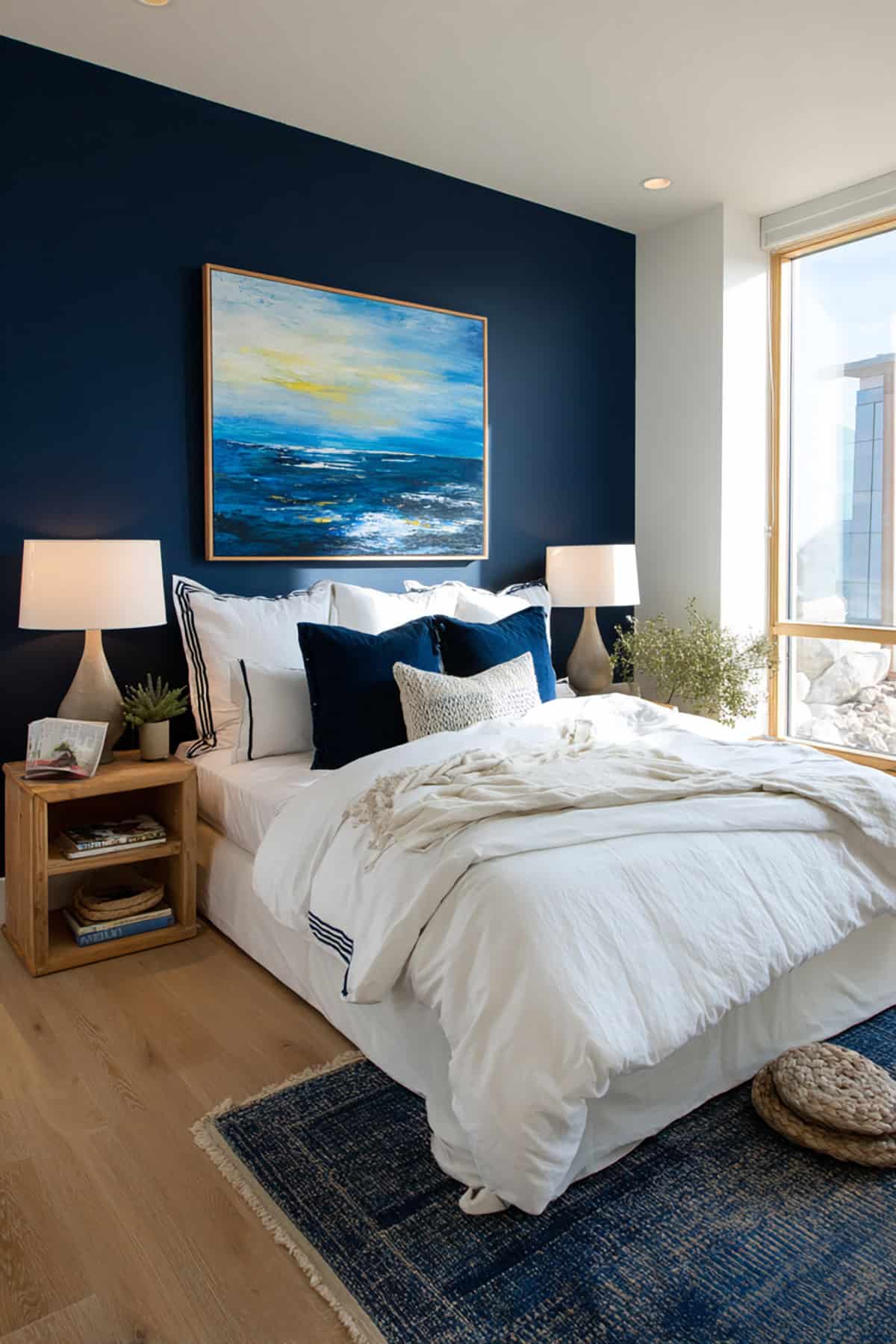 Indigo and White for a Boost of Colo