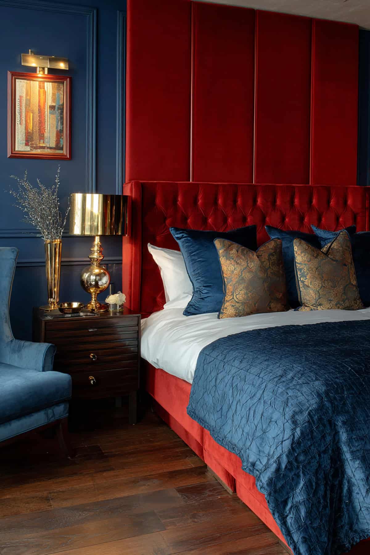 Jewel Tones of Red and Royal Blue