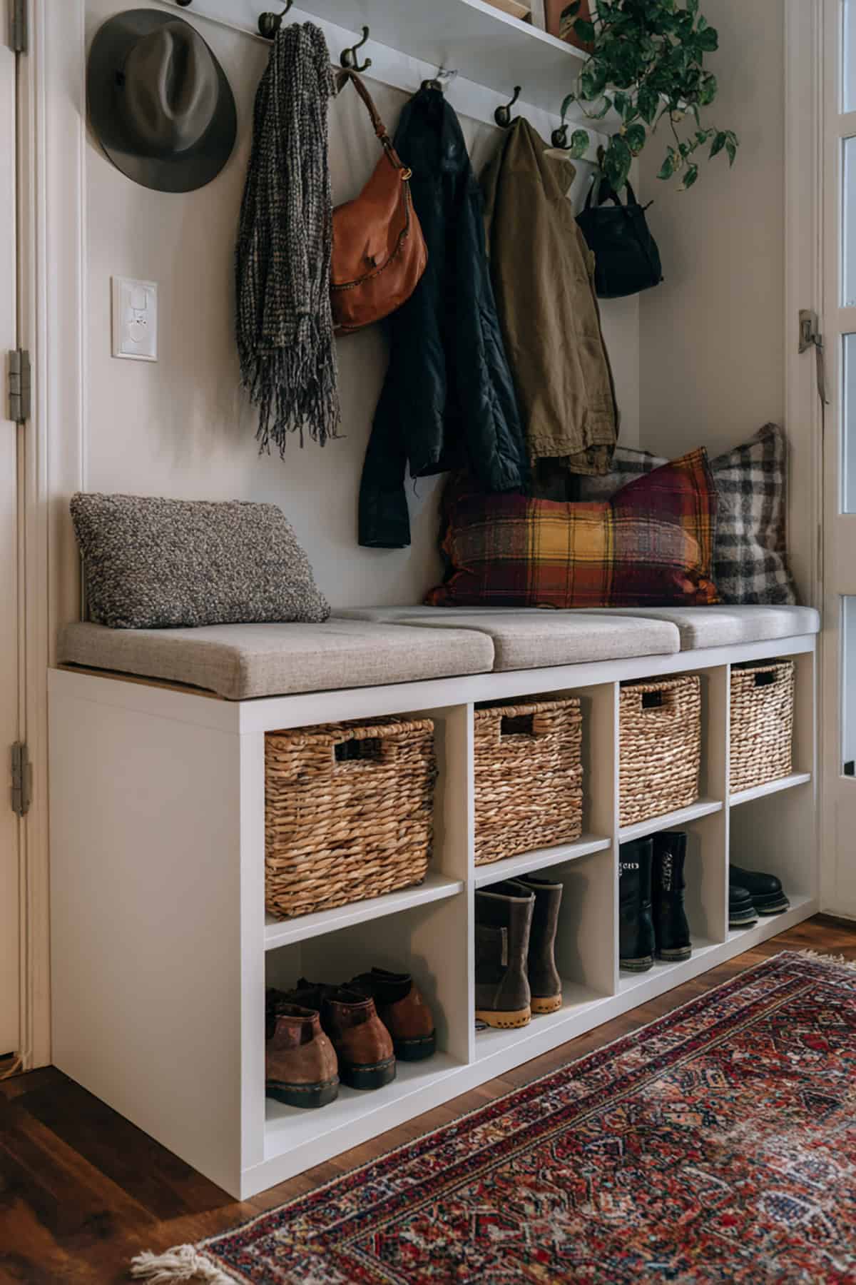 KALLAX Entry Bench With Baskets