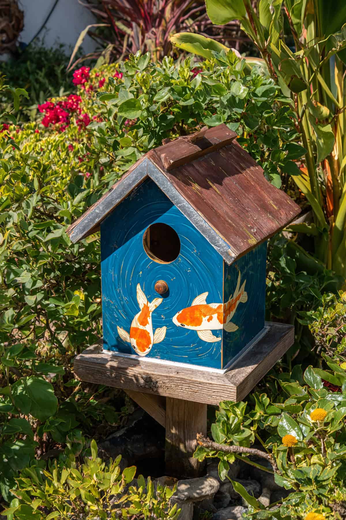 Koi Pond Water Ripple Birdhouse