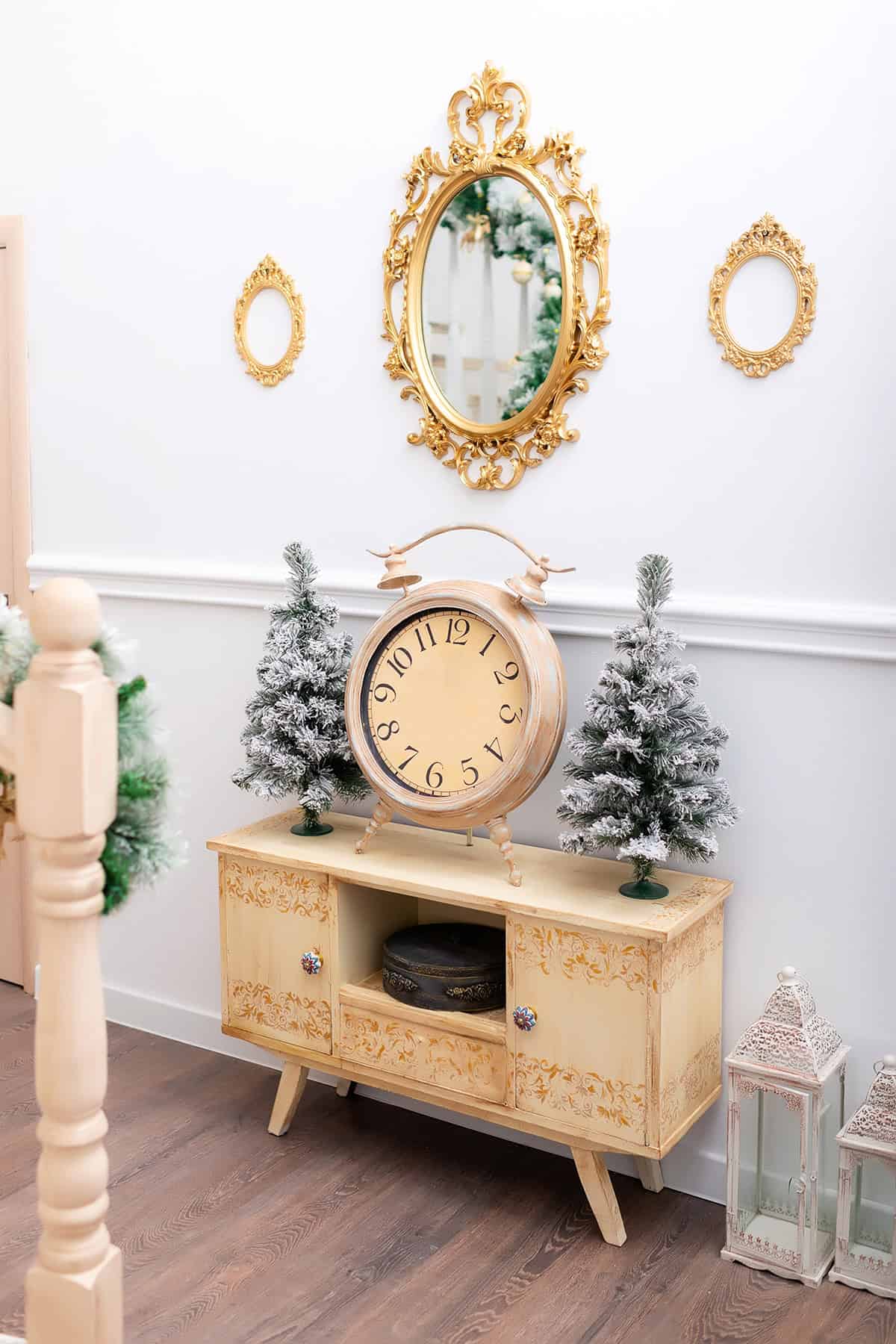 Large Distressed Farmhouse Wall Clock