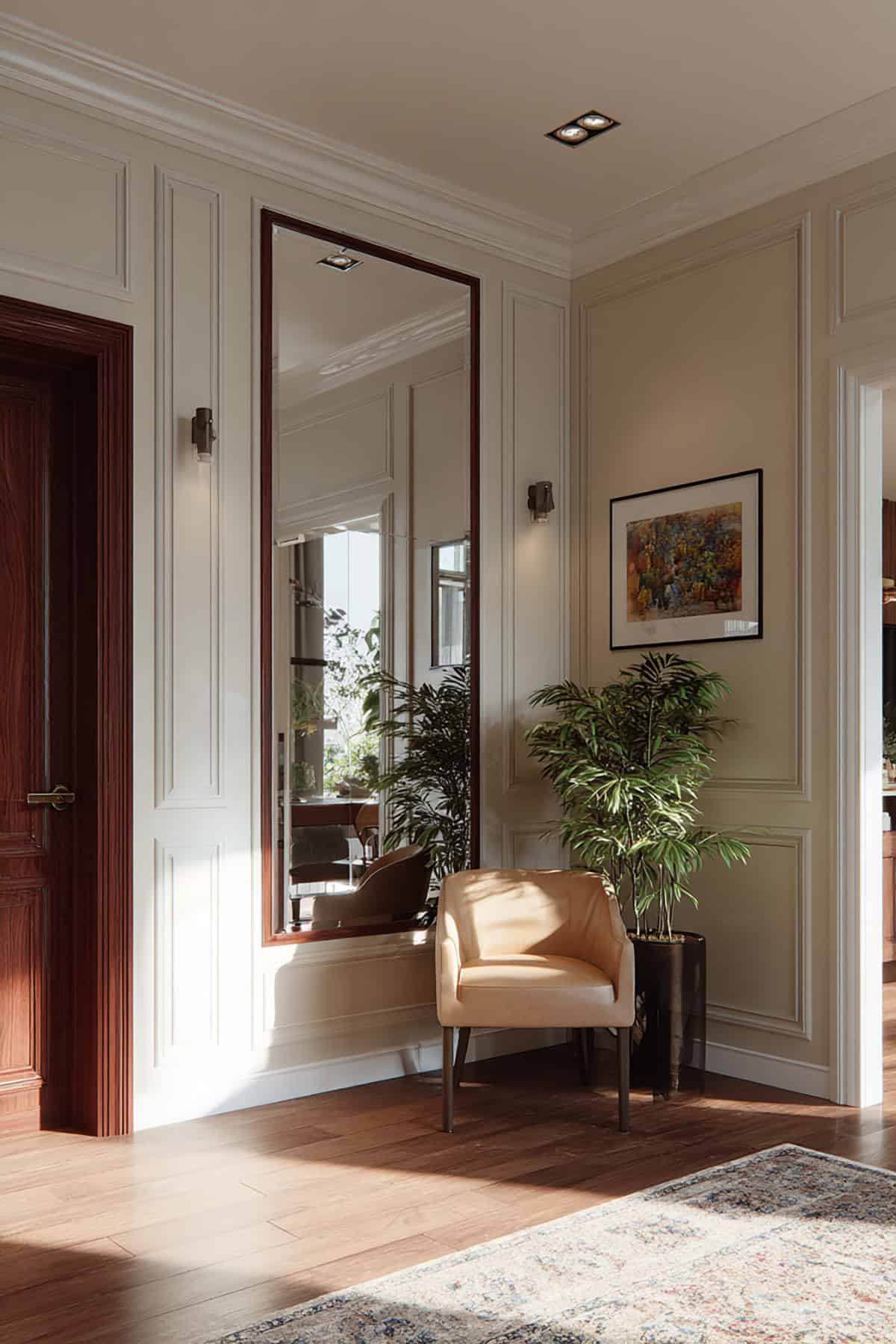 Mirror Strip Inlay Between Panels