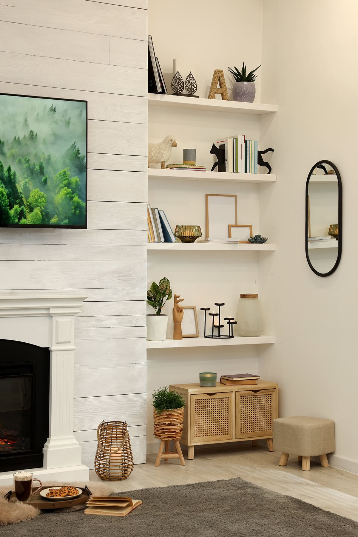 Open Shelving With Curated Decor
