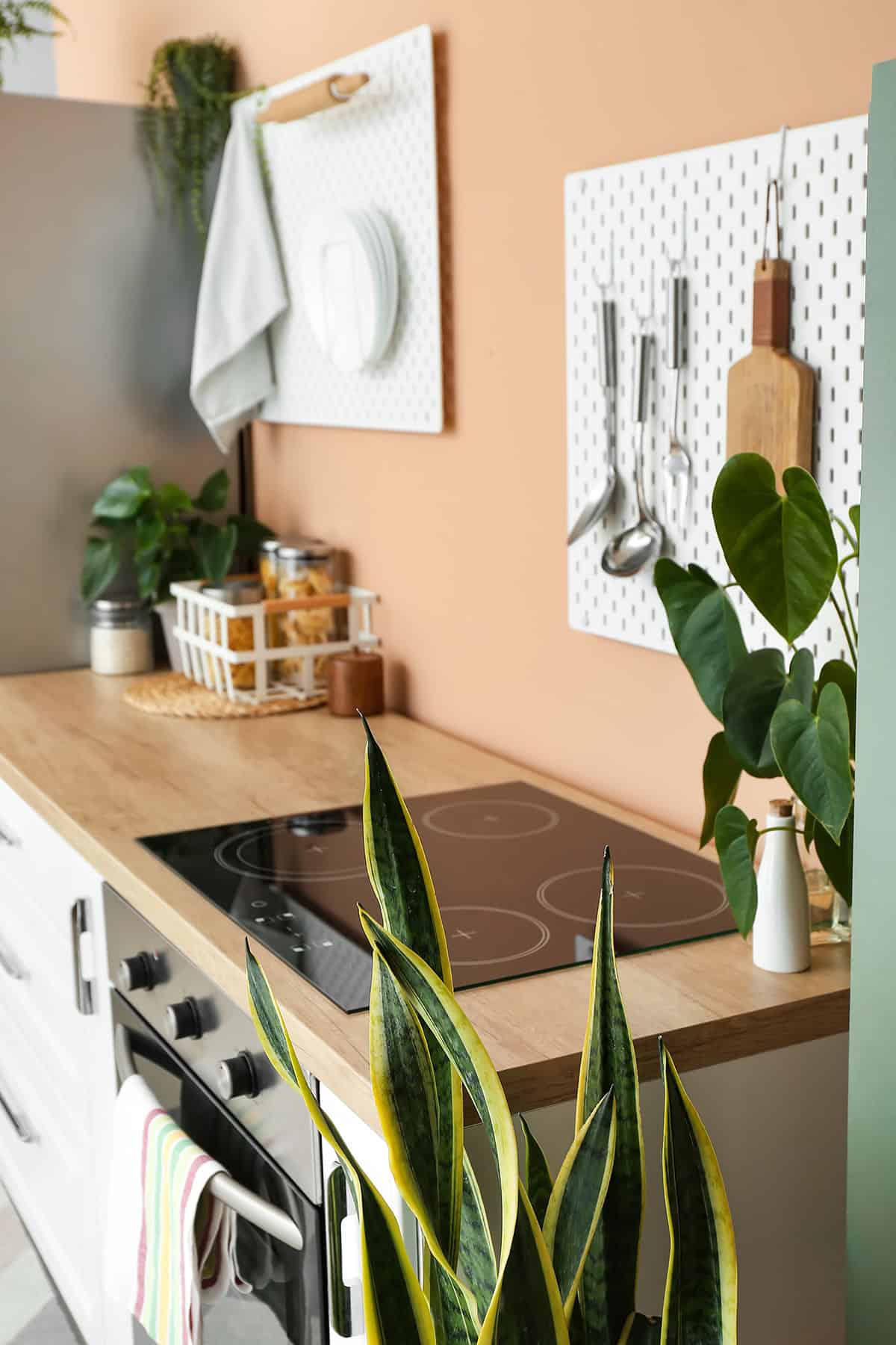 Pegboard Wall For Adjustable Storage