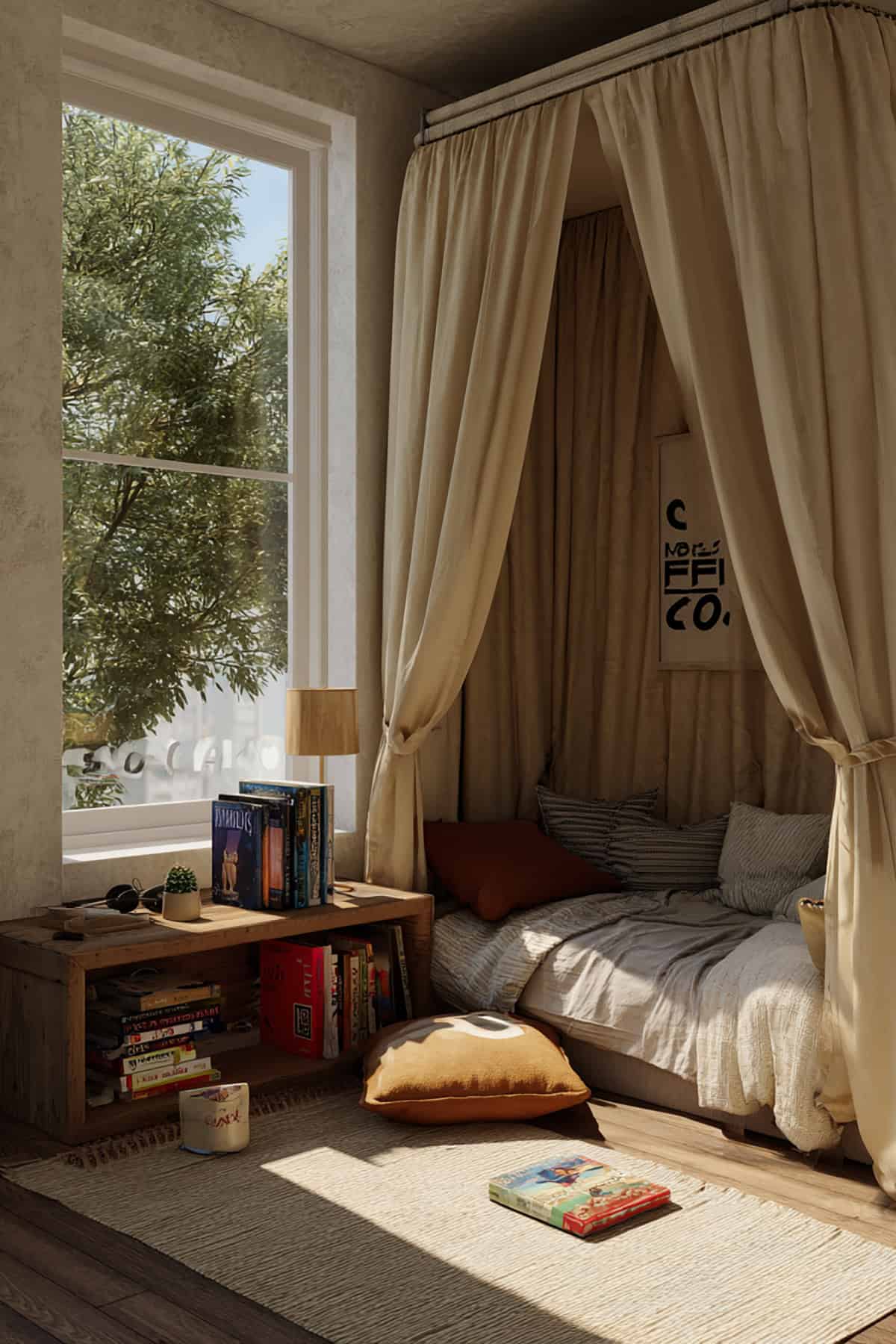 Reading Fort Canopy + Book Nook