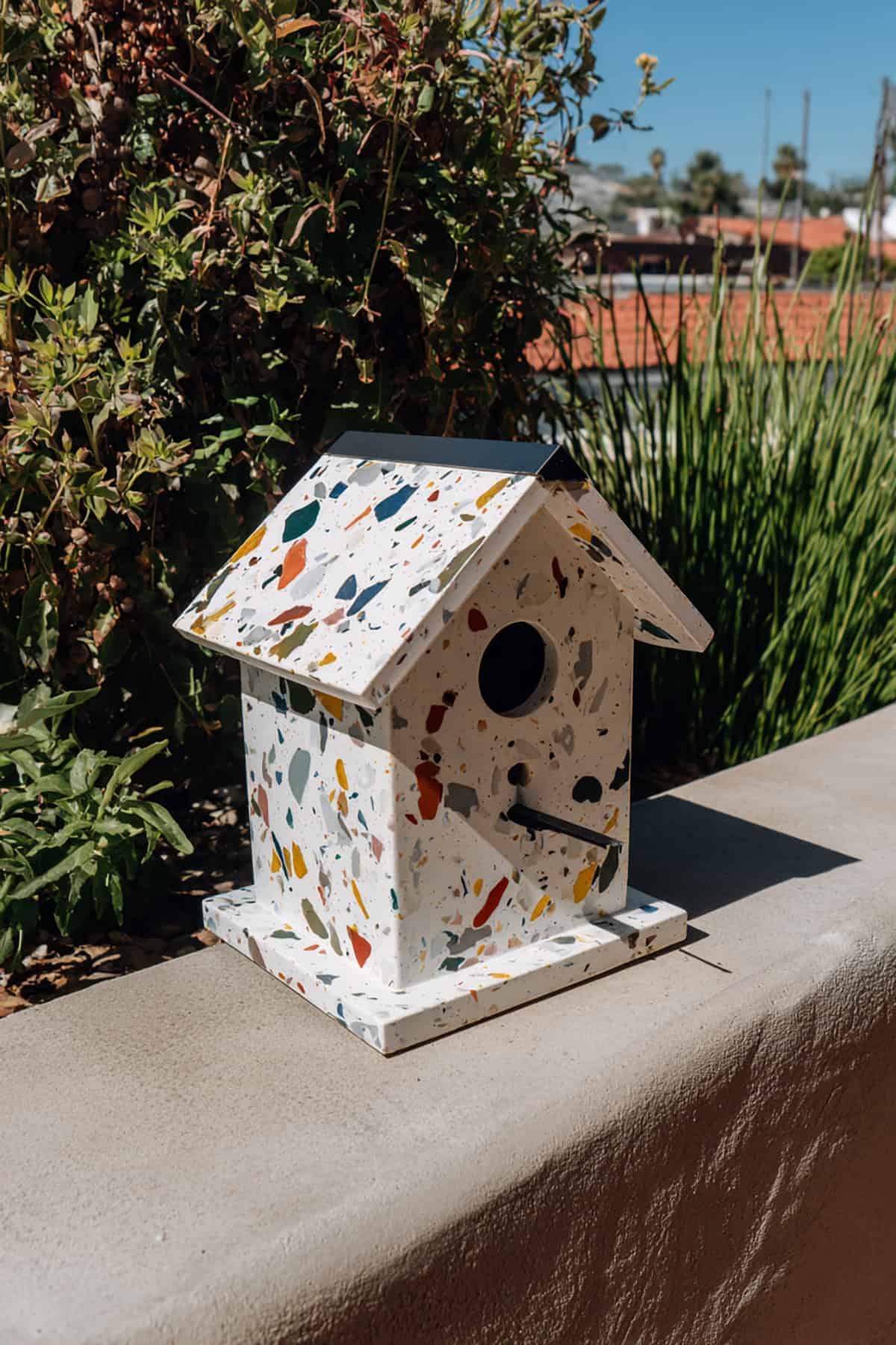 Terrazzo Speckled Modern Birdhouse