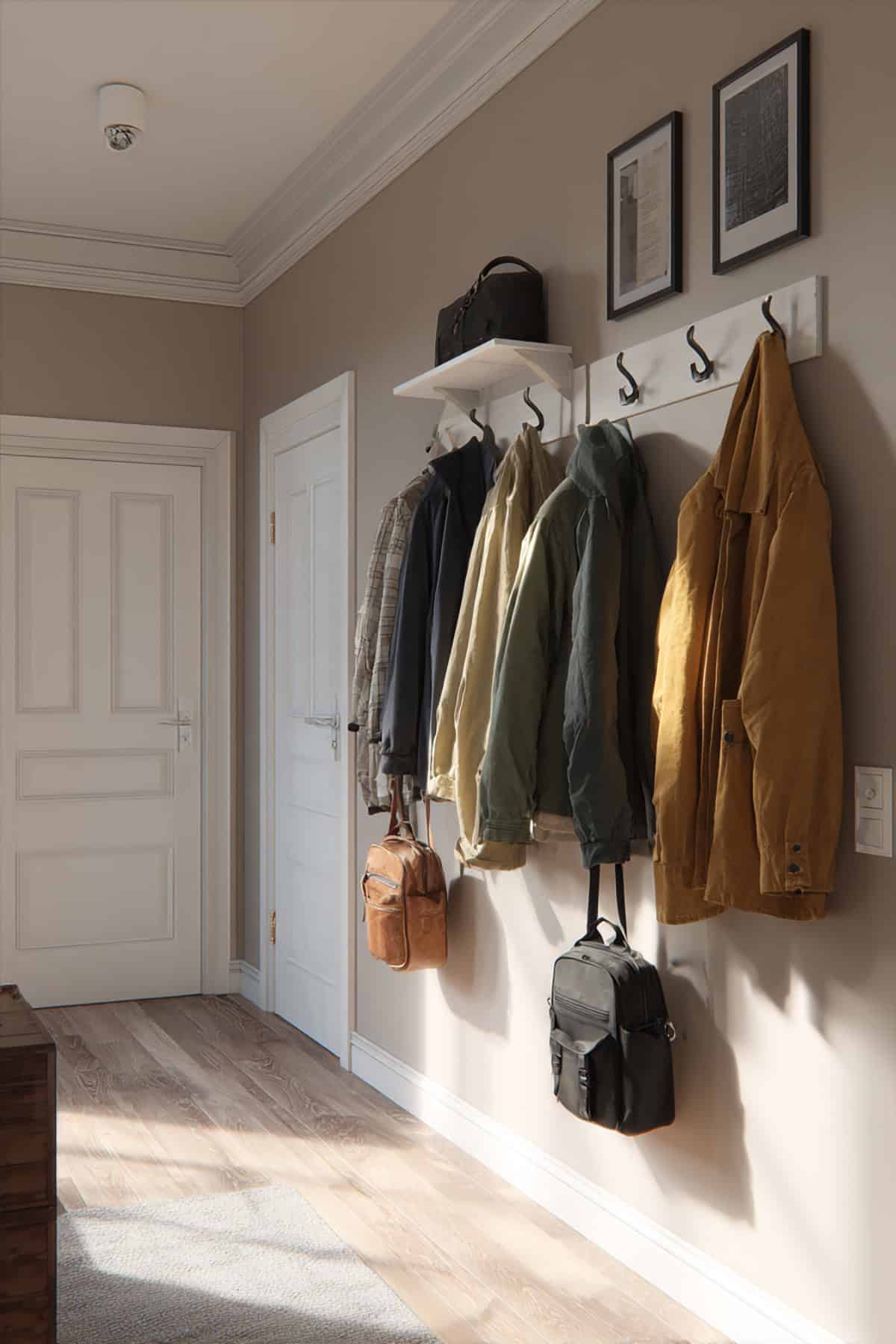 Wall Hooks Instead Of A Floor Rack