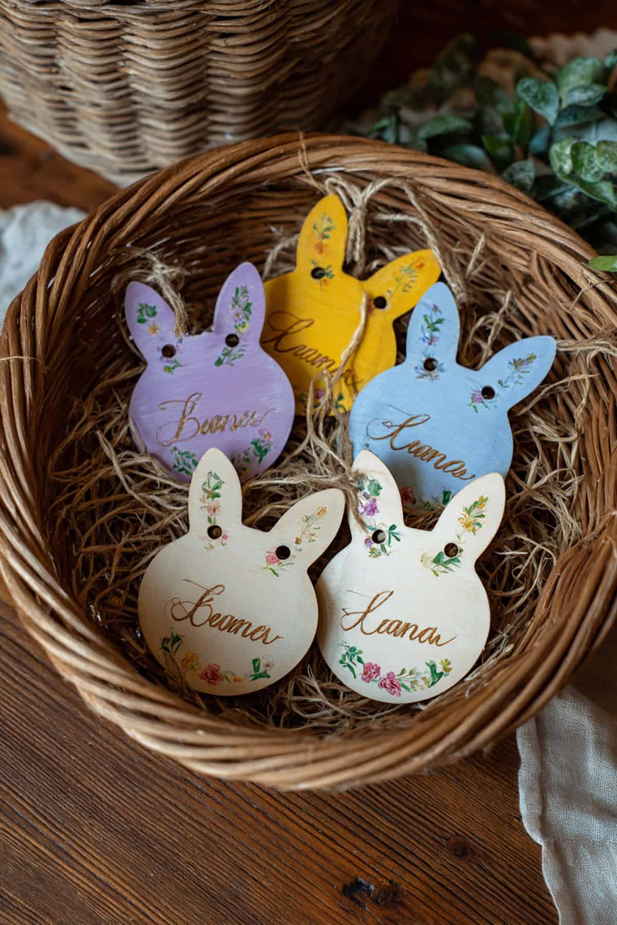 Bunny Basket Tags