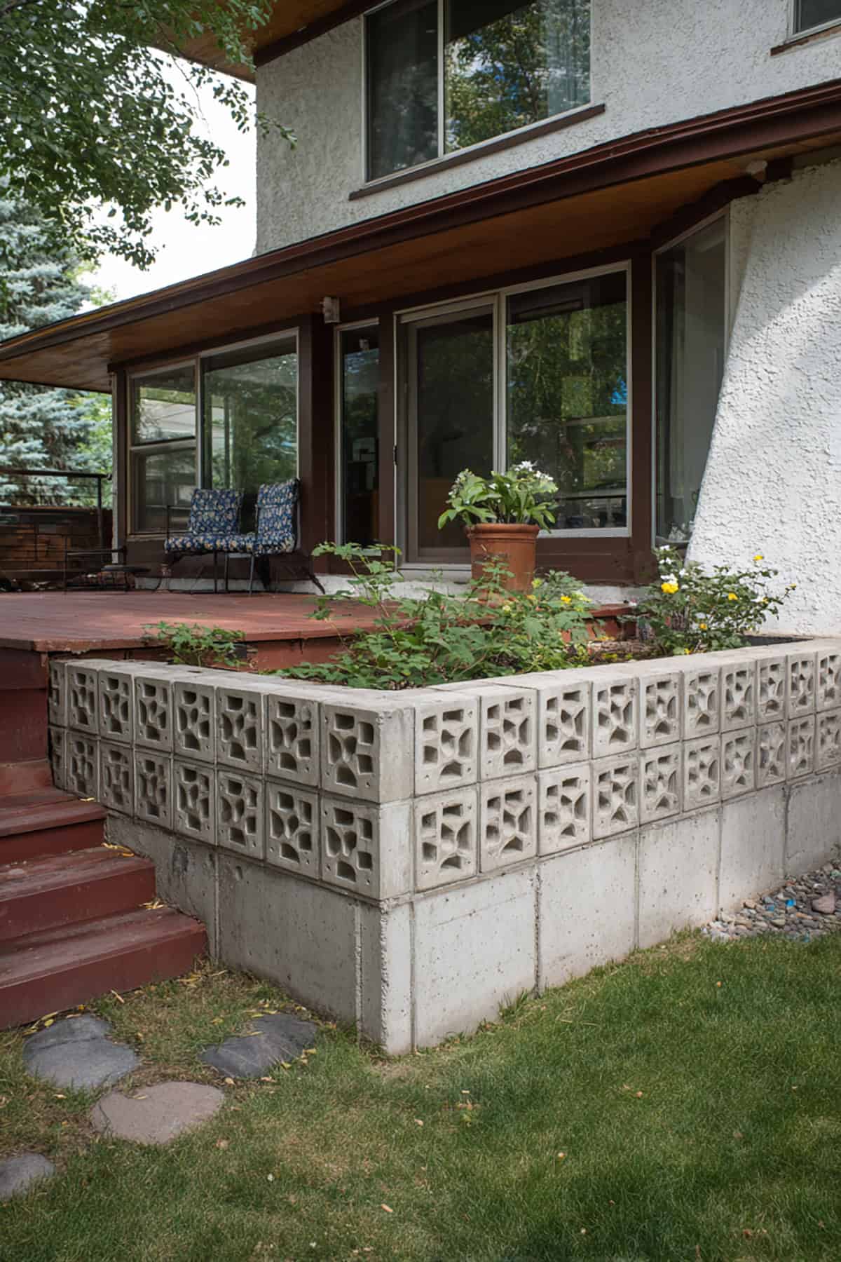Decorative Concrete Block Skirting
