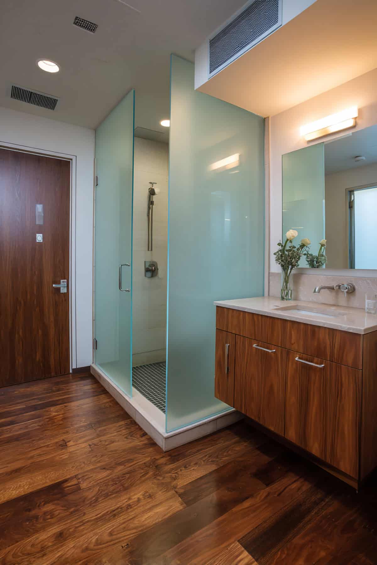 Frosted Glass Divider for Partial Privacy