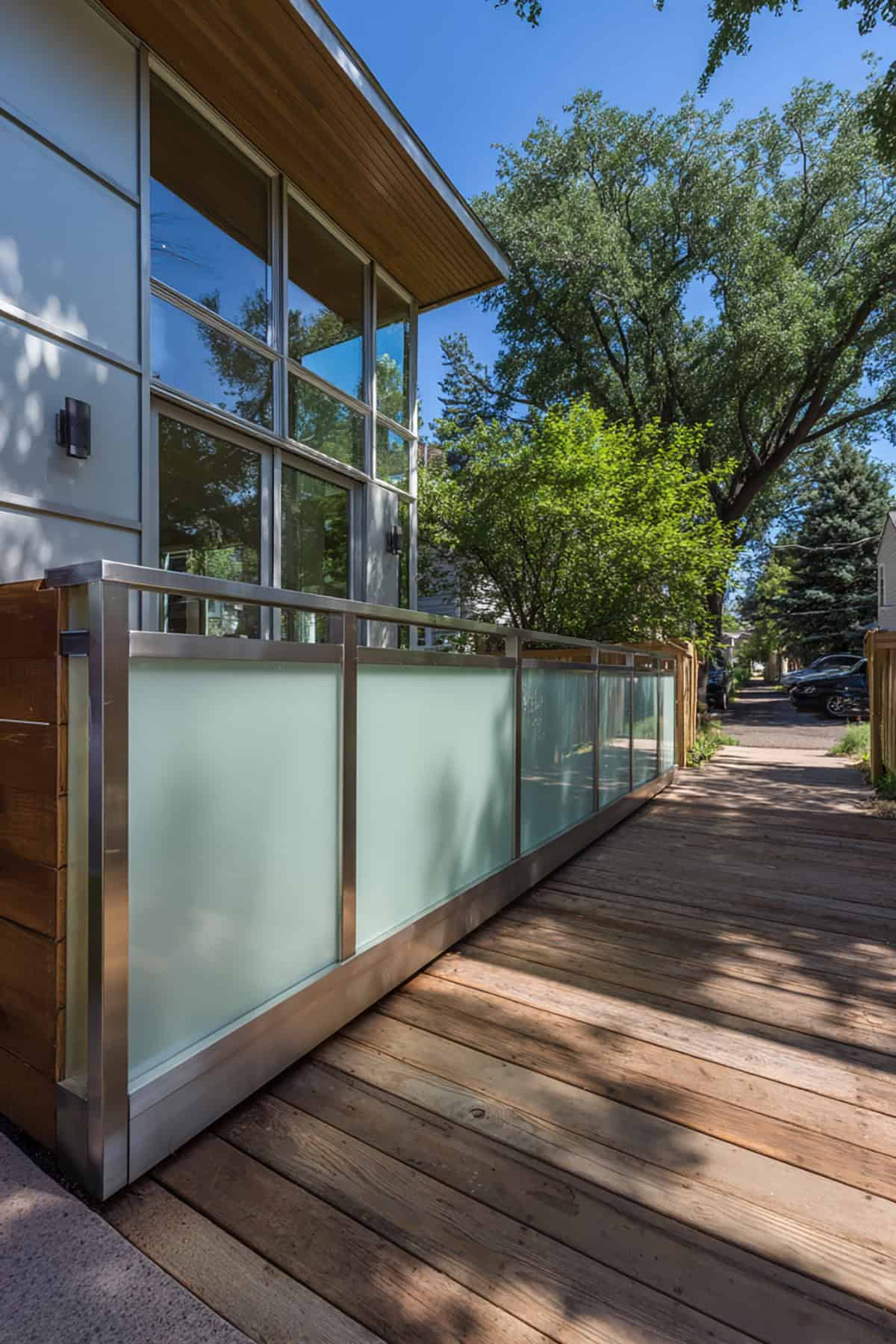 Frosted Glass Panel Deck Skirting