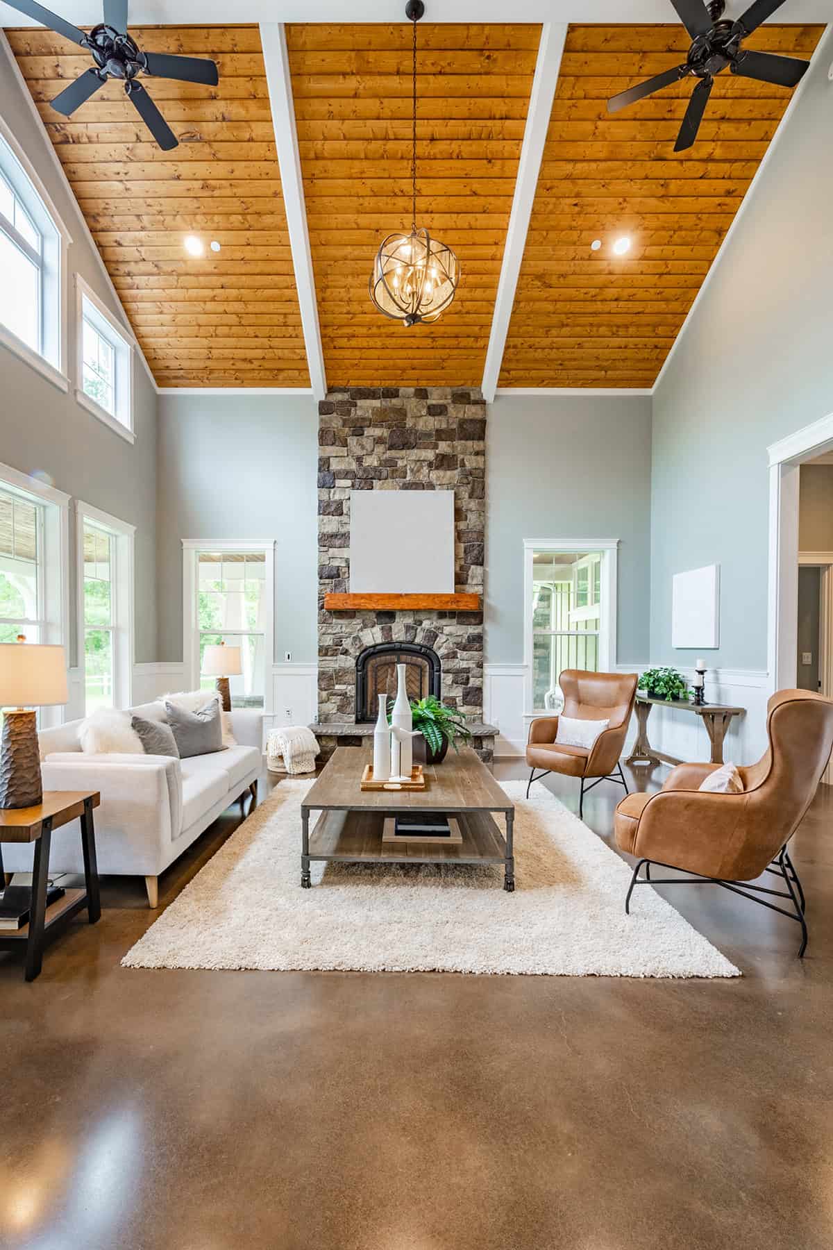 High Cedar Plank Ceiling