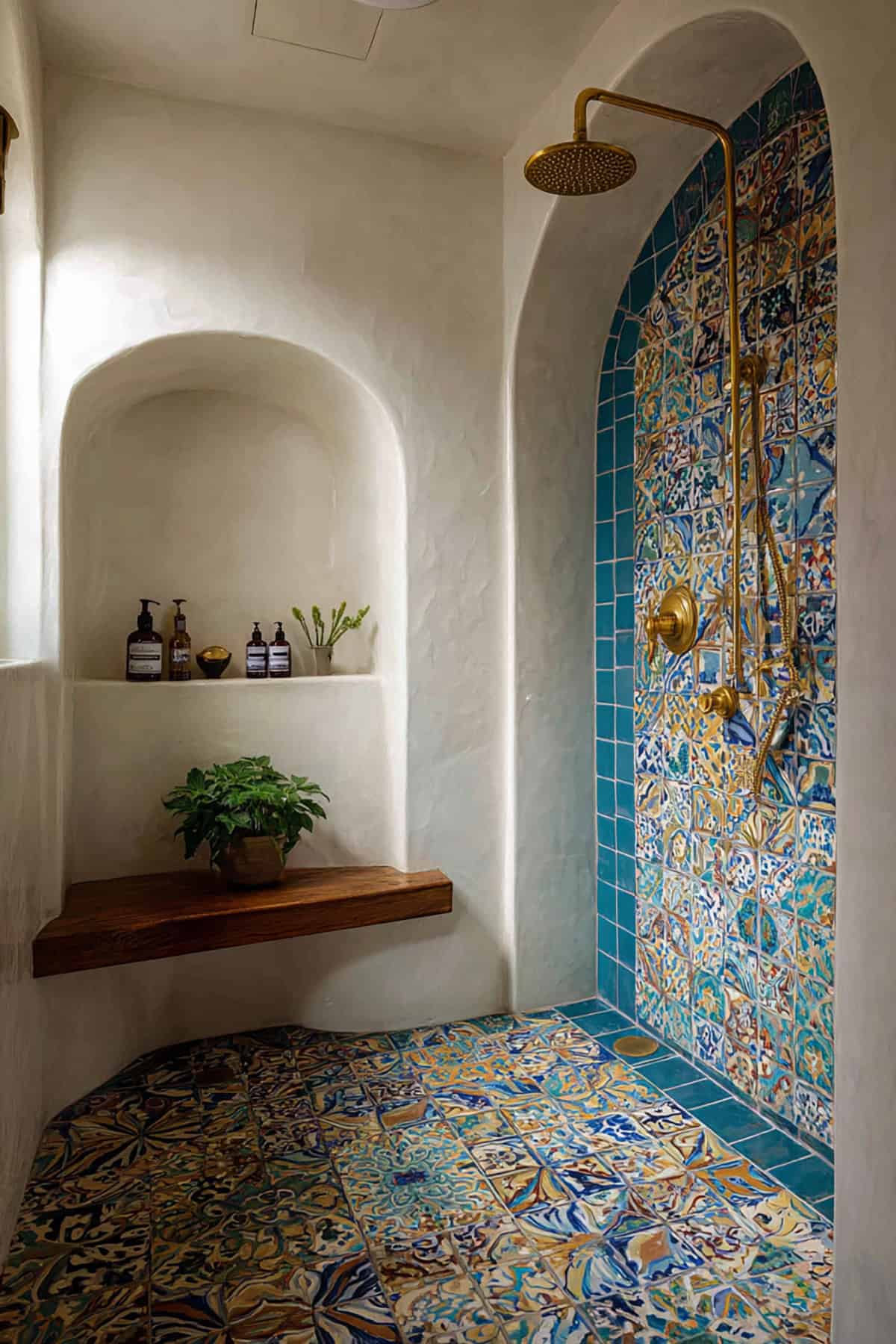 Mediterranean Tile Wet Room