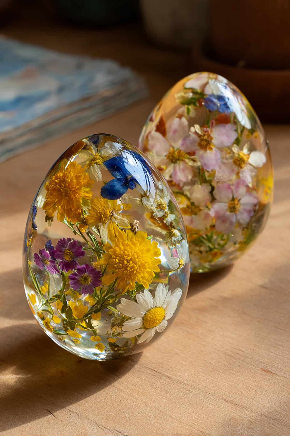 Pressed Flower Easter Egg Frames